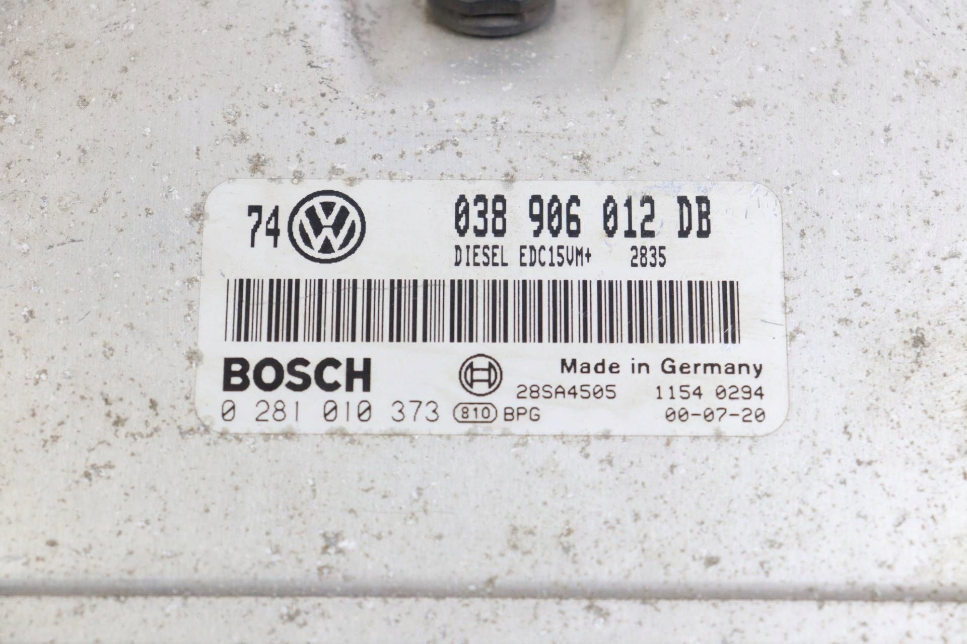 VW GOLF IV BORA module control unit of the engine 1.9 TDI 038906012DB 0281010373