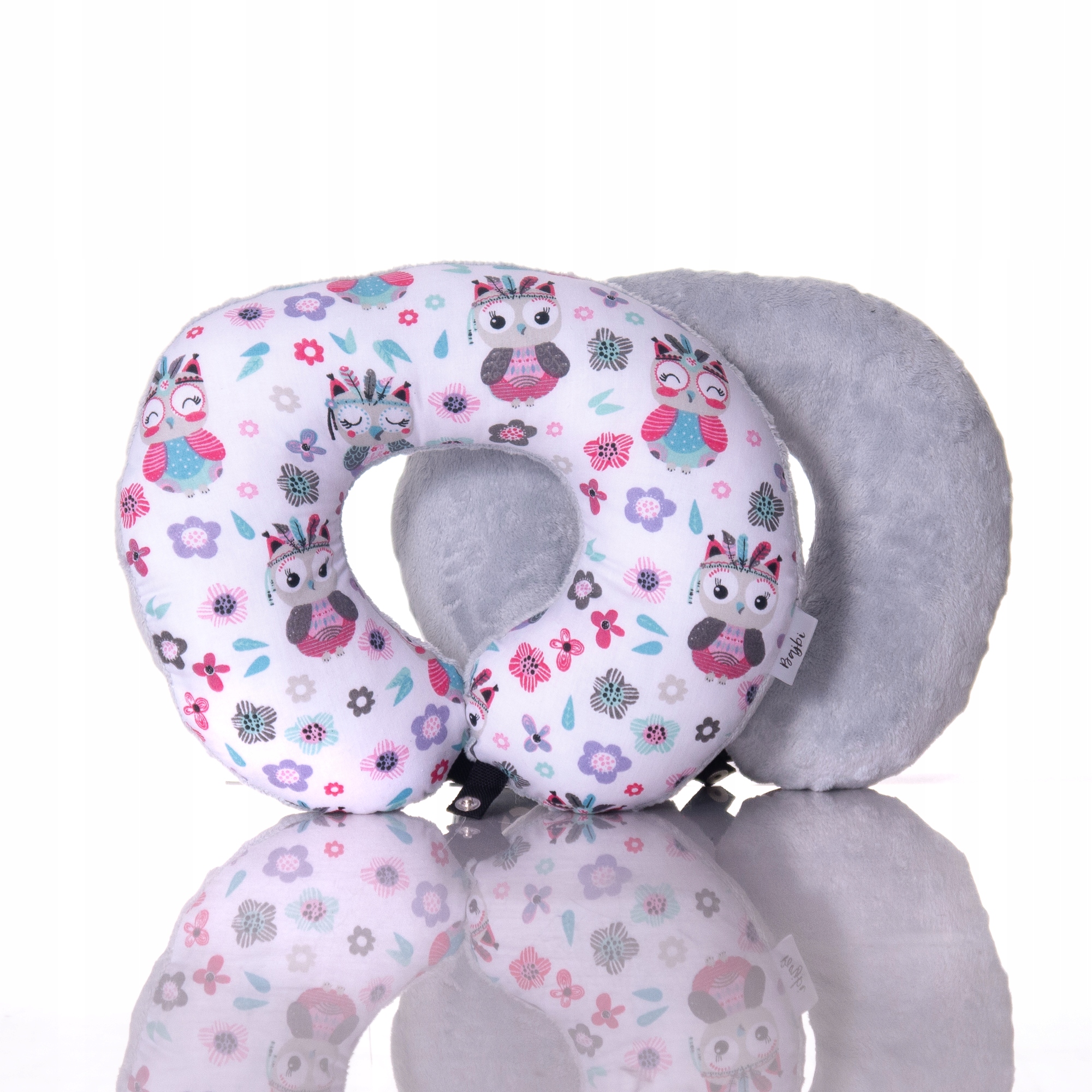 Poduszka podróżna Rogal Zagłówek dla dorosłych SOWY INDIANKI