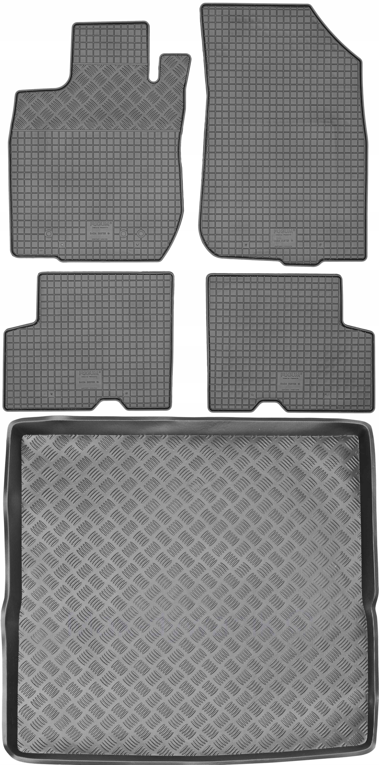 Dacia Duster I Suv 4WD 2011-2017 Sada Gumové rohože rohož