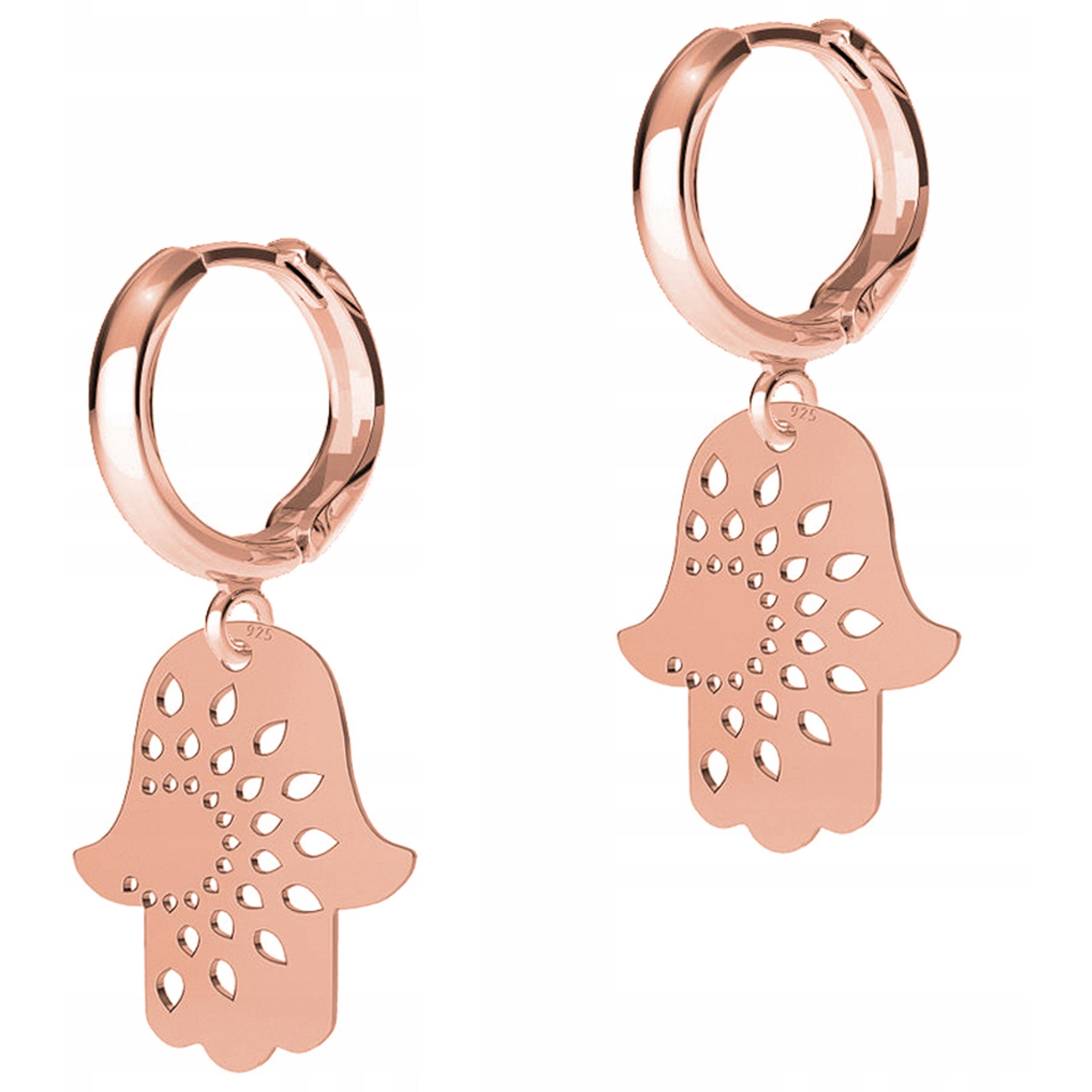 Náušnice Pozlacené Ruce Prozřetelnosti Ažurové Plechy Stříbro 925