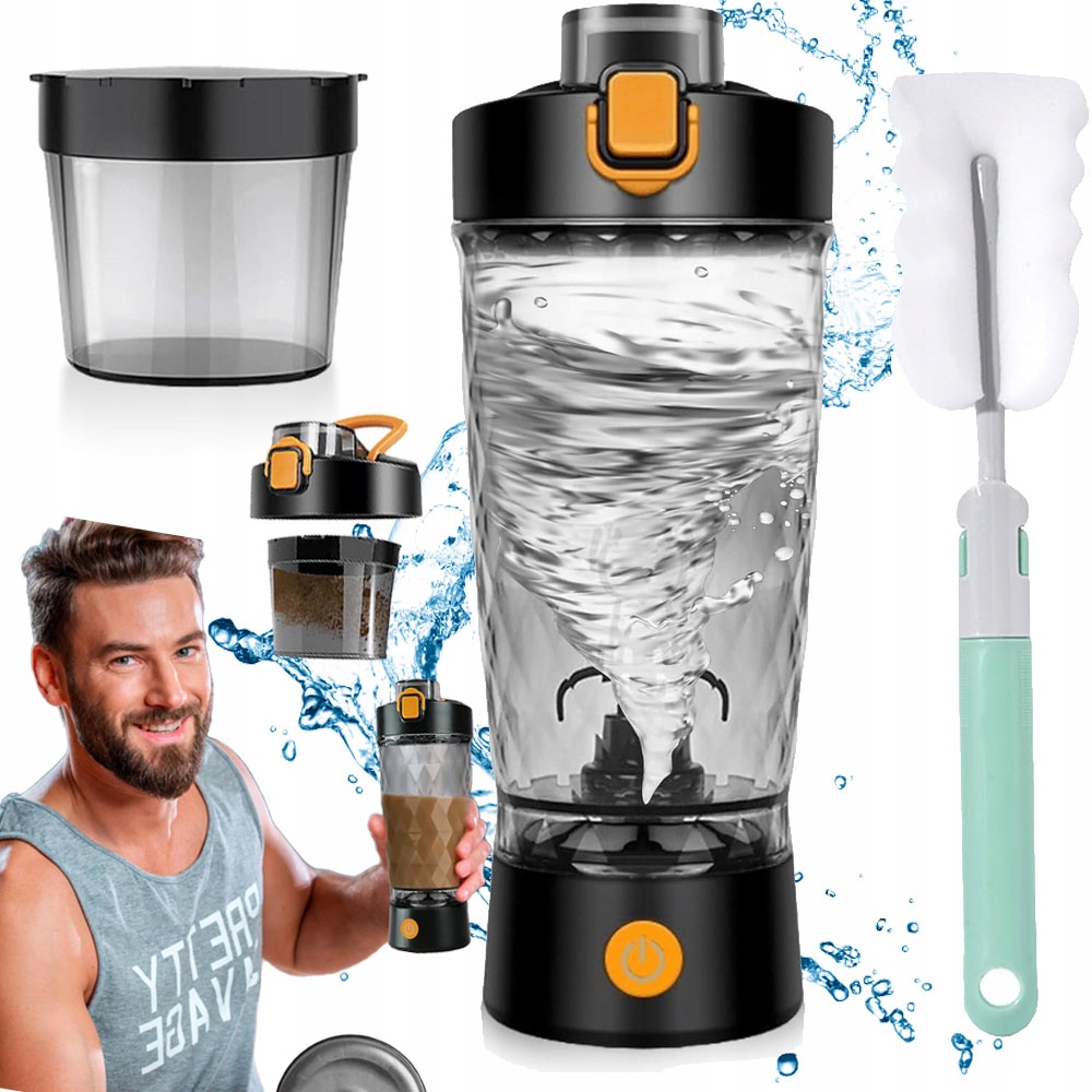 550 ML Černý Vzduchotěsný Přenosný Šejkr Do Posilovny, Hrnek Na Míchání Usb