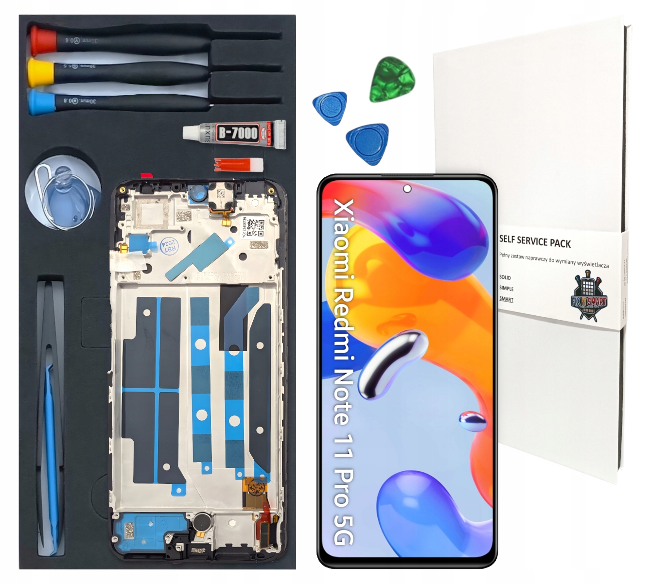 LCD displej Pro Xiaomi Redmi Note 11 Pro 5G Rámeček Sada Rámu Zila