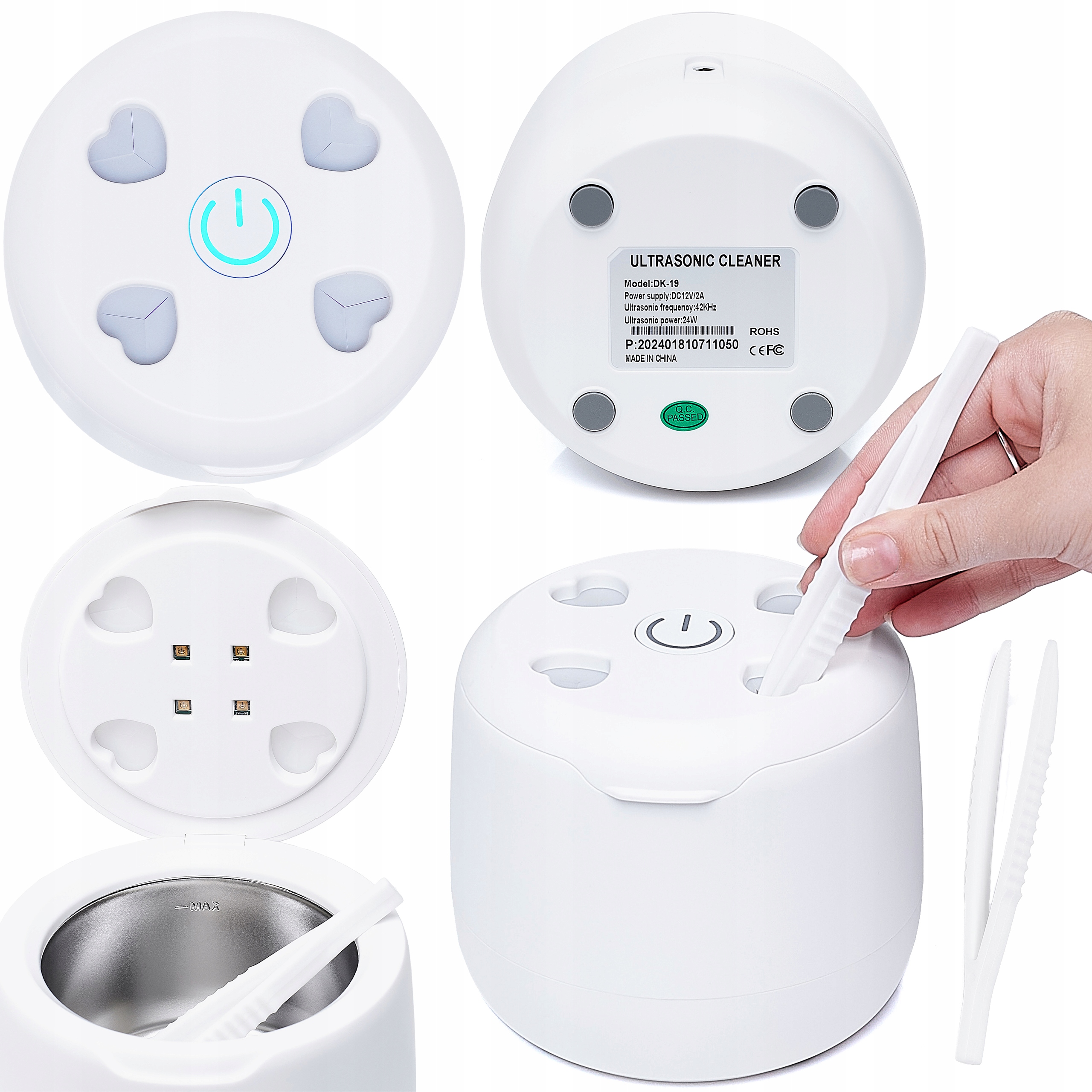 Ultrazvuková Sterilizátorová Myčka S Uv Pro Mytí Kosmetických Šperků 300 ML