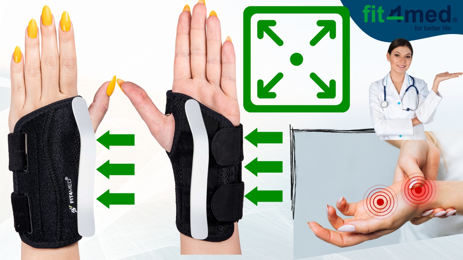 ORTEZA NADGARSTKA STABILIZATOR XL USZTYWNIACZ Rozmiar XL