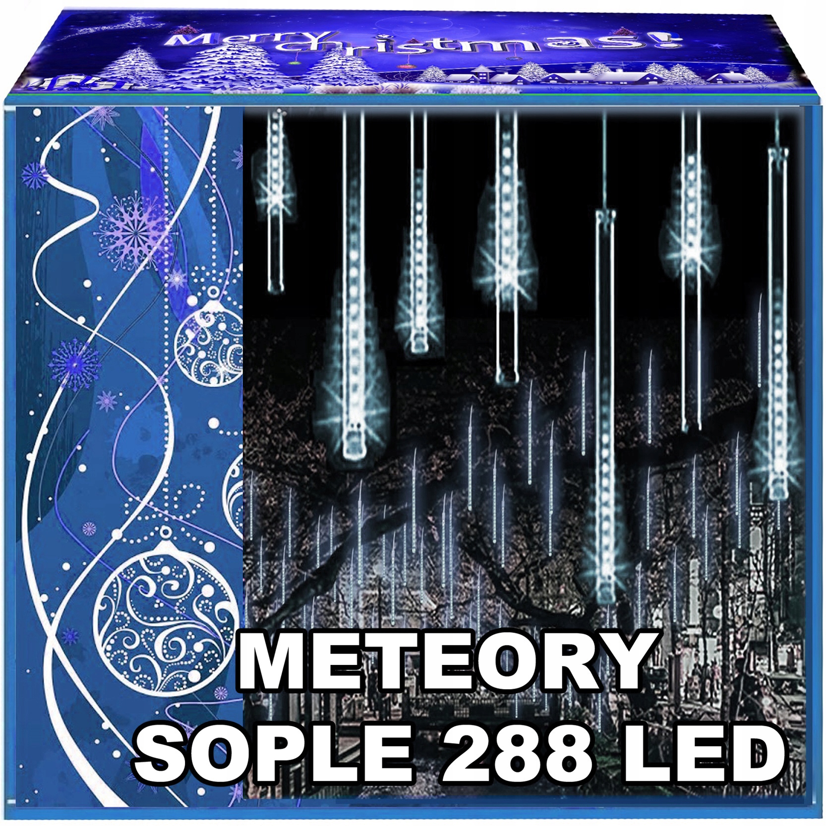 

50CM Sople Meteory Padający Śnieg Lampki 288LED S1