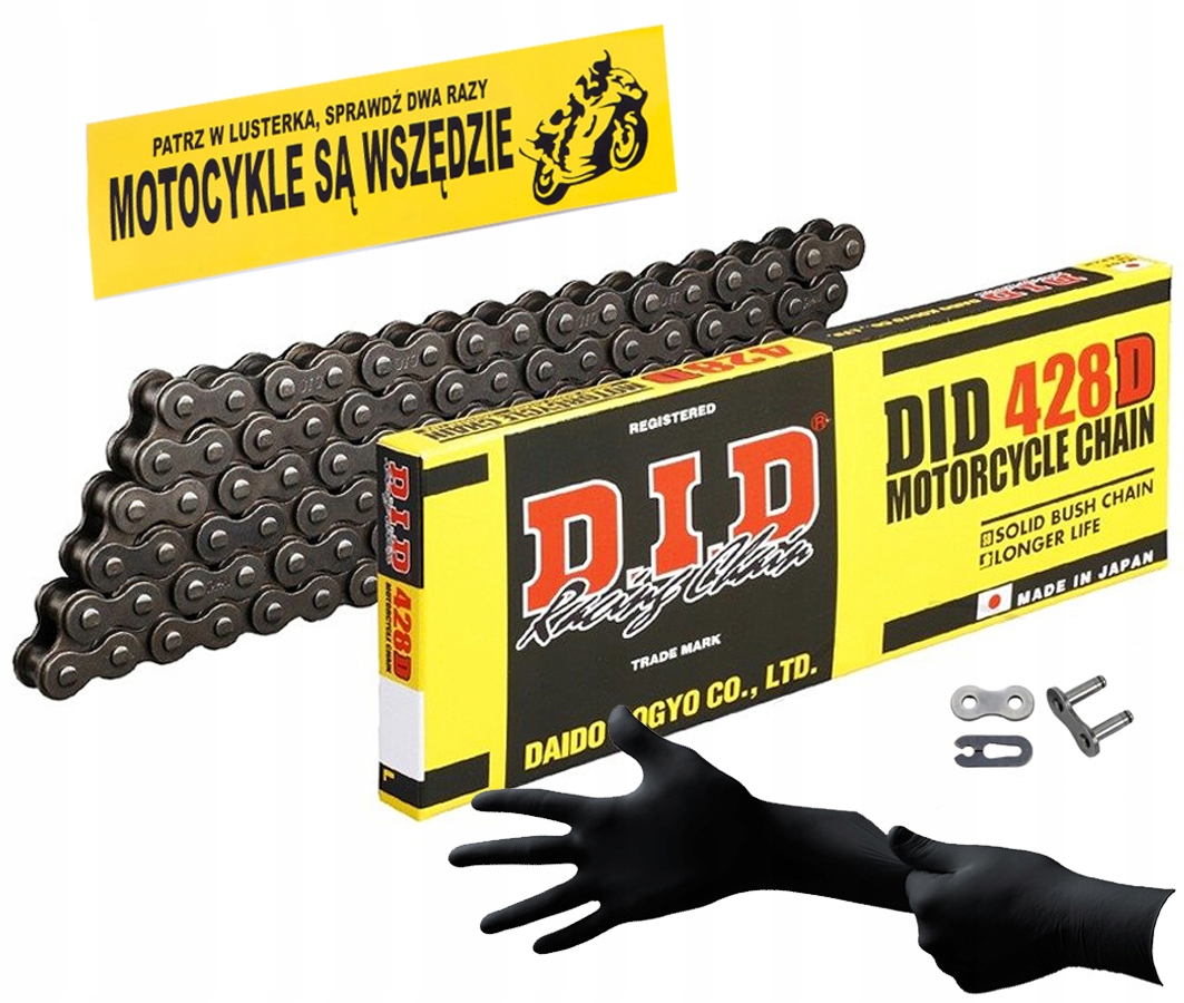 ŁAŃCUCH NAPĘDOWY DID 428 D 130 MZ ETZ JAWA ZAPINKA