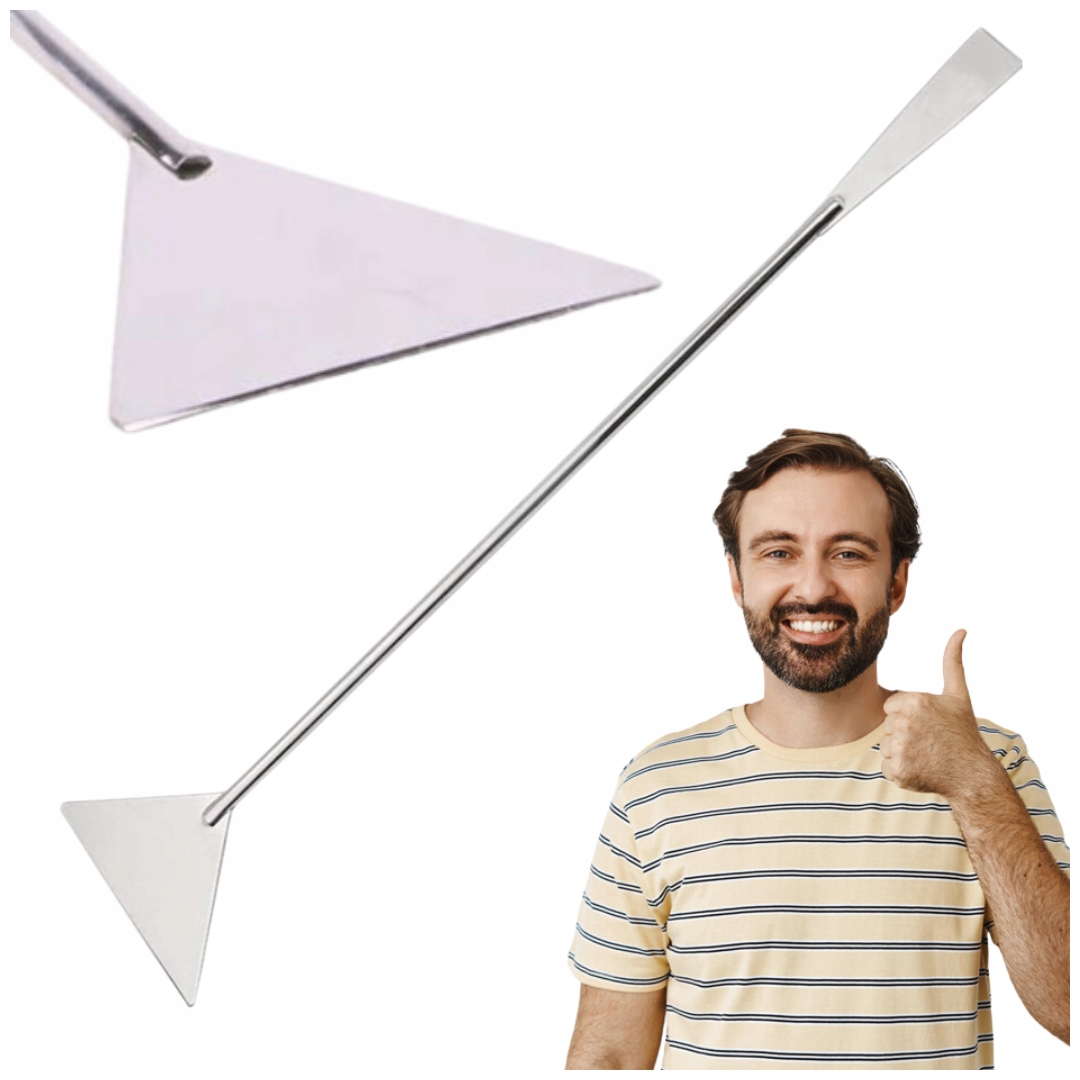 ŁOPATKA SZPATUŁKA DO PODŁOŻA W AKWARIUM 32CM STAL NIERDZEWNA