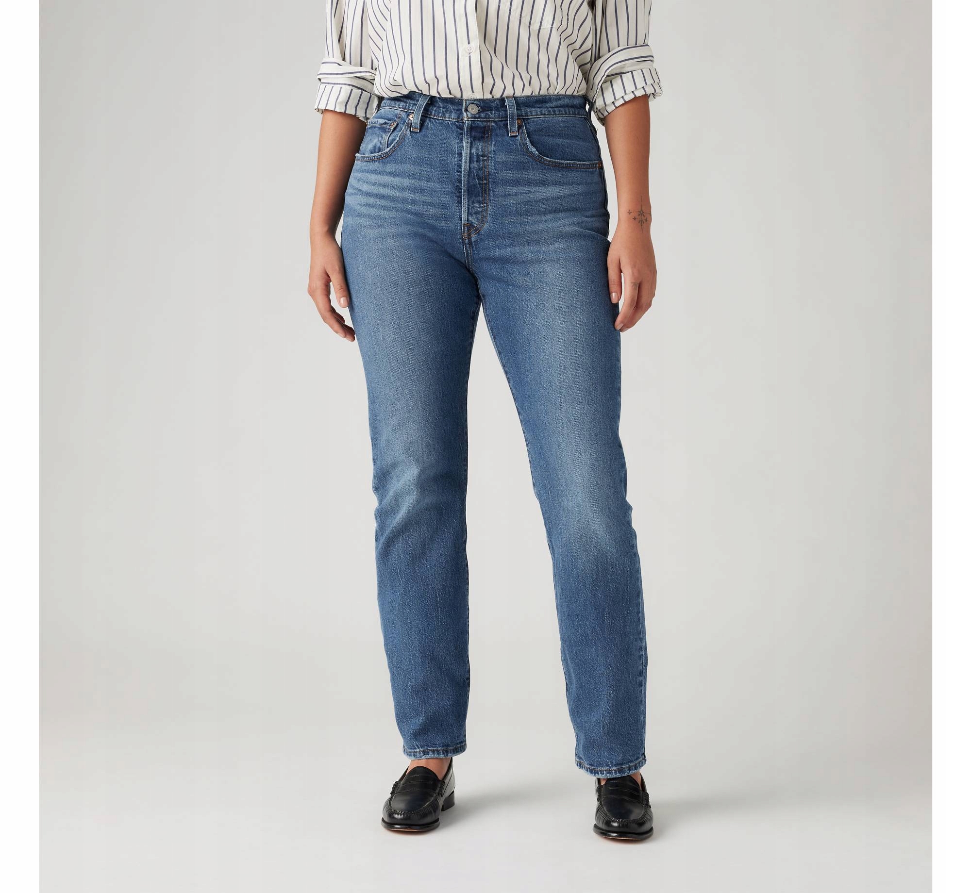 Modré rovné džíny 501 Levi's 27