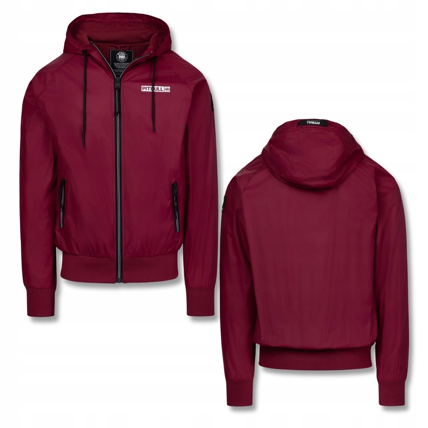 Pánská přechodová bunda s kapucí Pitbull, větruodolná, Athletic Logo II