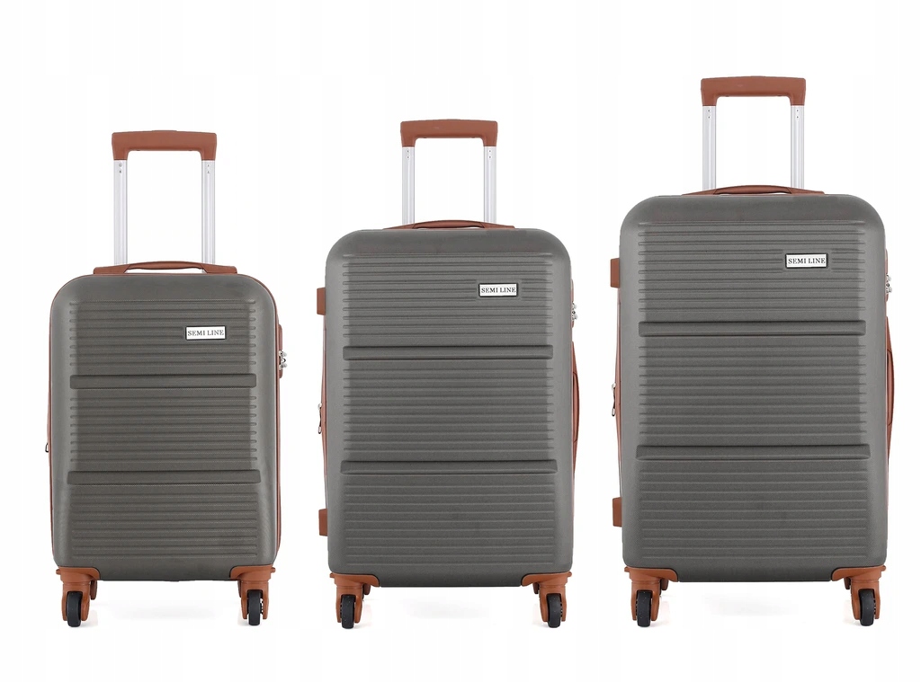 Sada tvrdých kufrů Semi Line 3v1 Abs T5711-0, rozšiřitelné, lehké a tvrdé