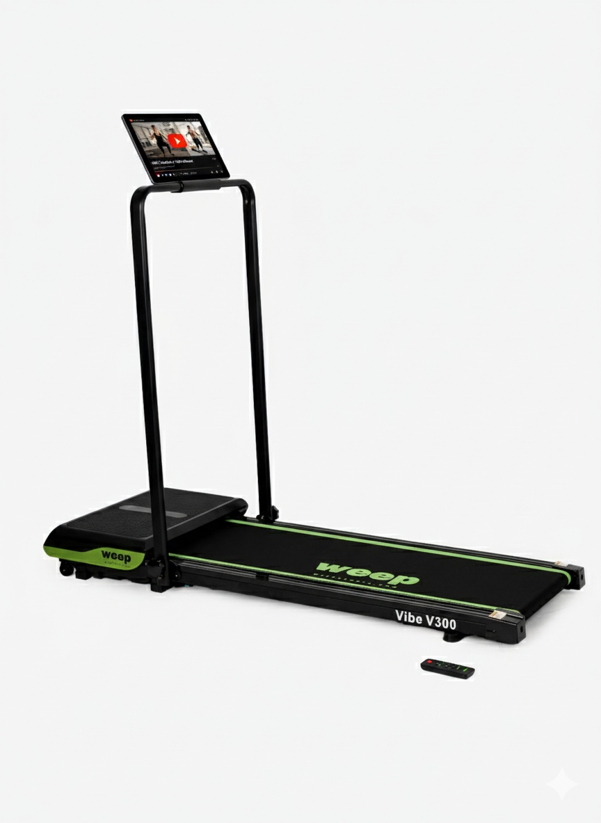 Bieżnia Elektryczna z Platforma Wibracyjna 2w1 Składana Pod Łóżko Weep Vibe