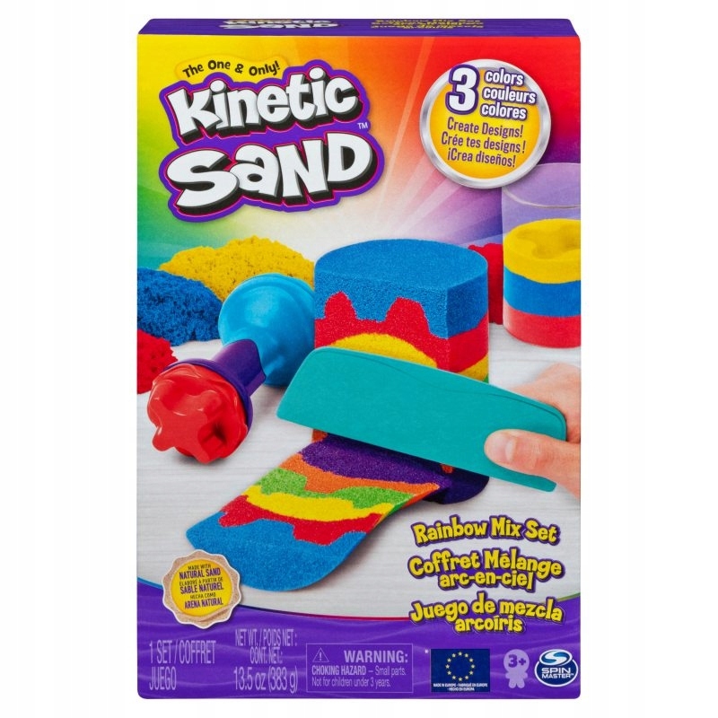 

Kinetic Sand: Piasek kinetyczny Zestaw tęczowyc