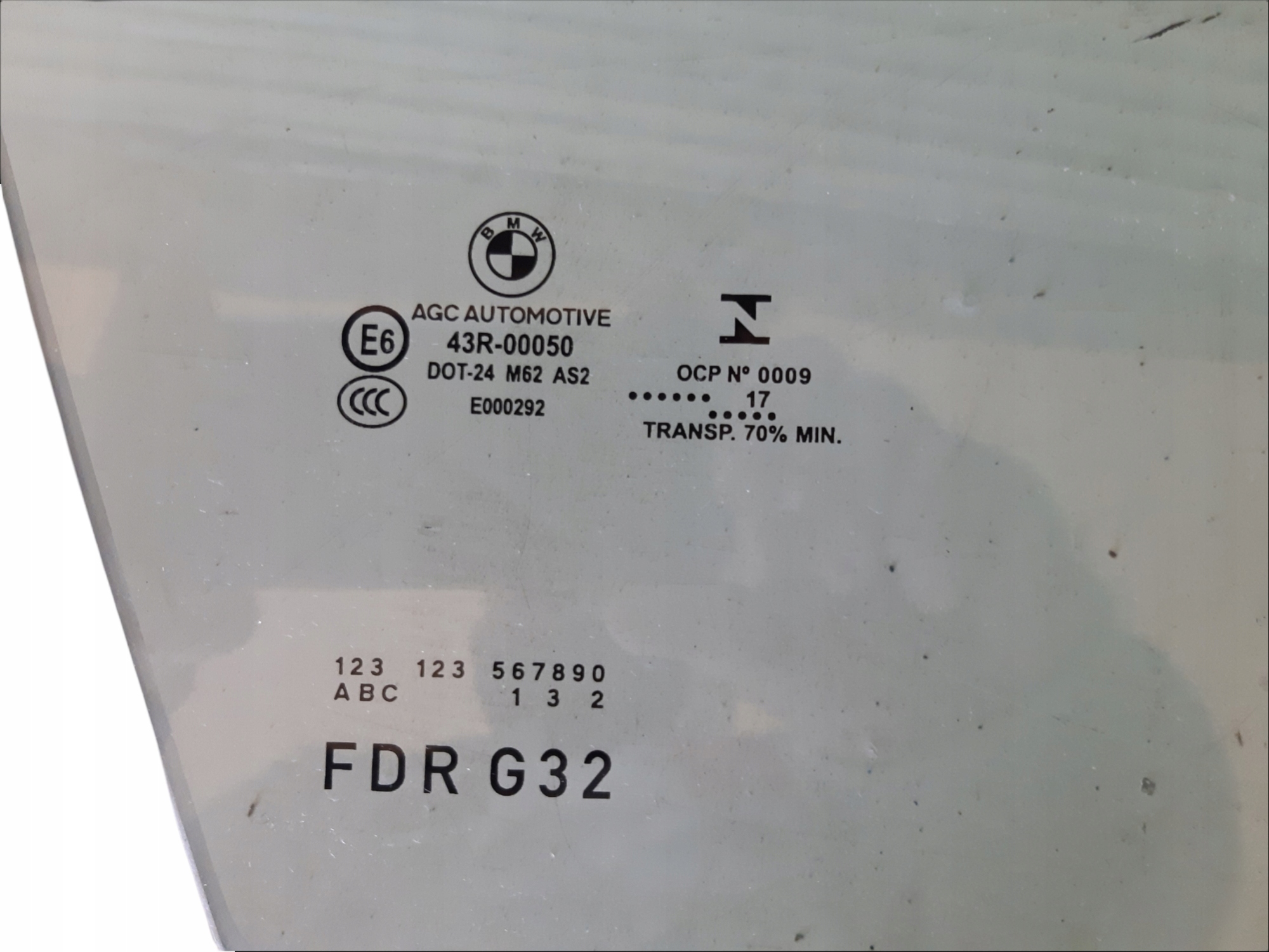 BMW 6 G32 SZYBA DRZWI PRAWY PRZOD Installation side Right front