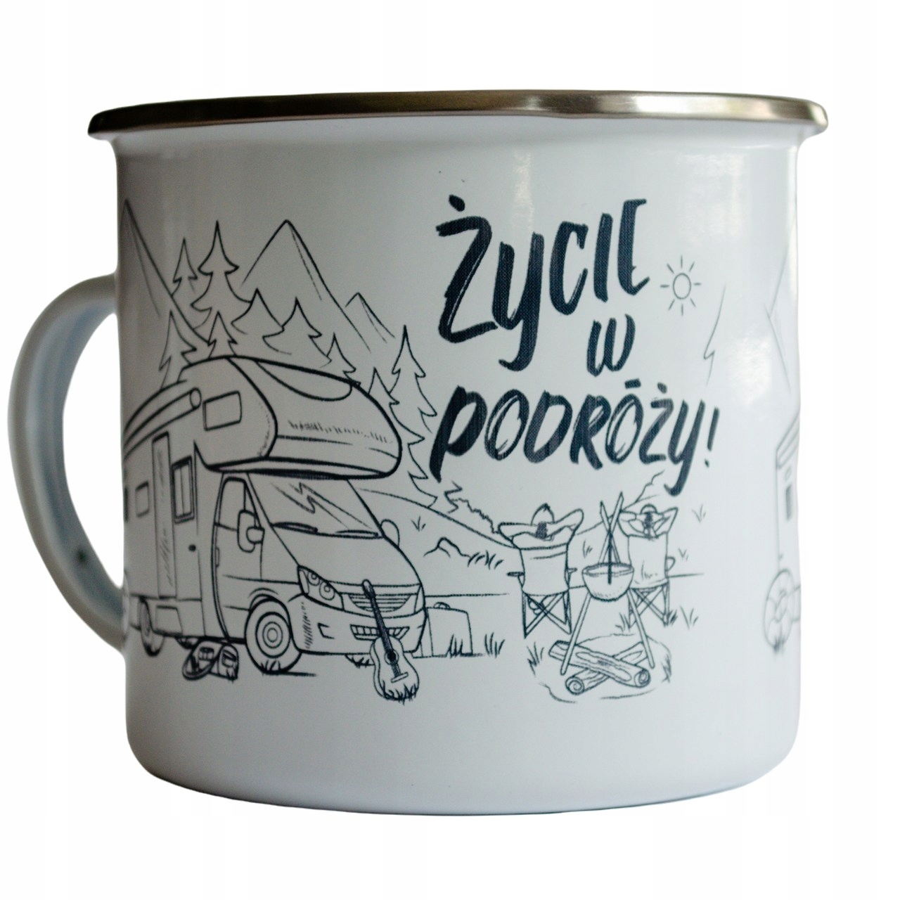 

Kubek biwak emaliowany Życie w podróży karawaning