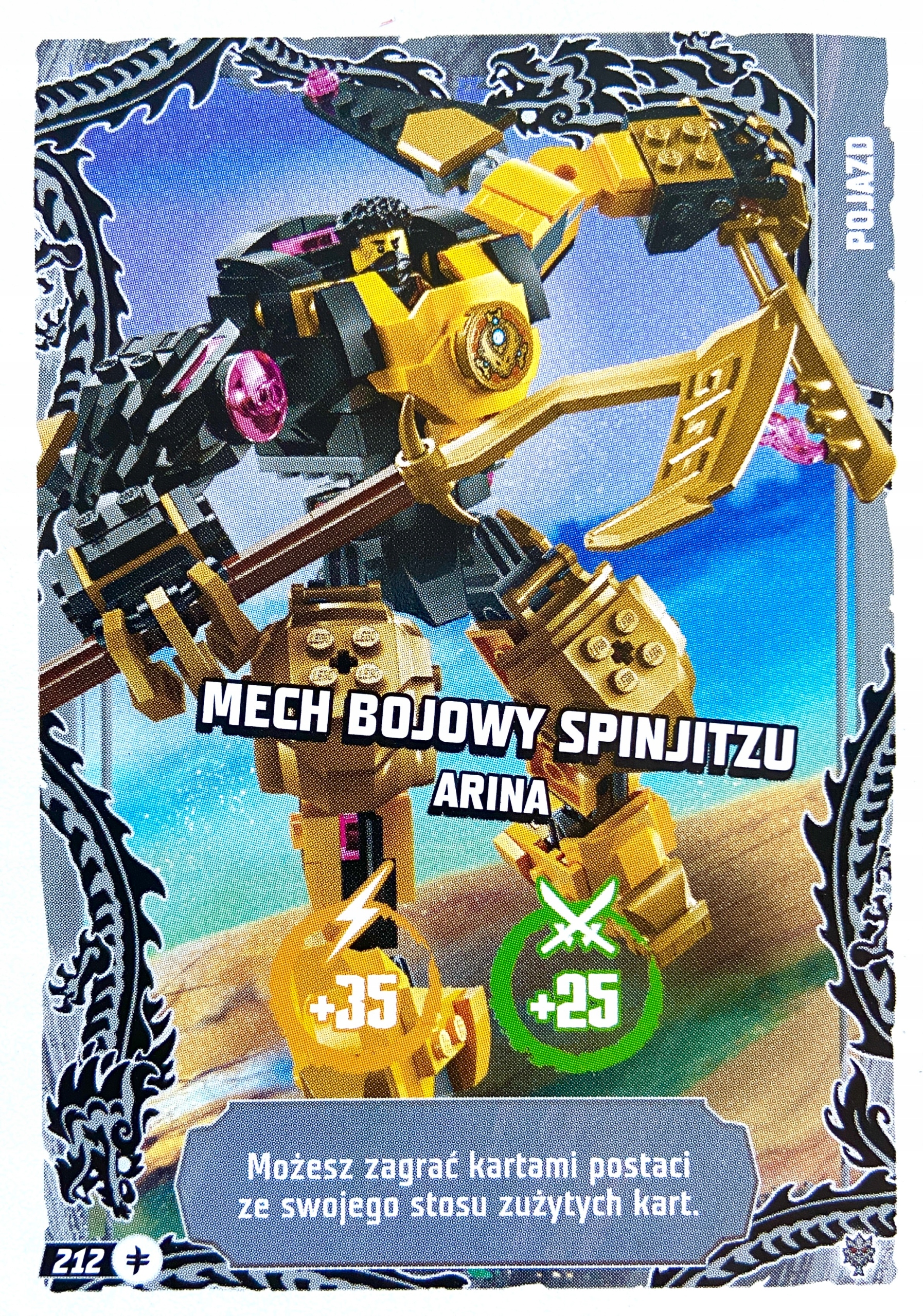 Lego Ninjago 2026 seria 11 karta wyjątkowa 212 Mech Bojowy Spinjitzu Arina