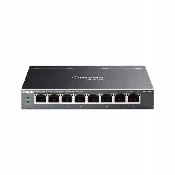 "Omada 8-Port Gigabit Easy Managed Switch with 8-Port PoE+ Port: 8×…