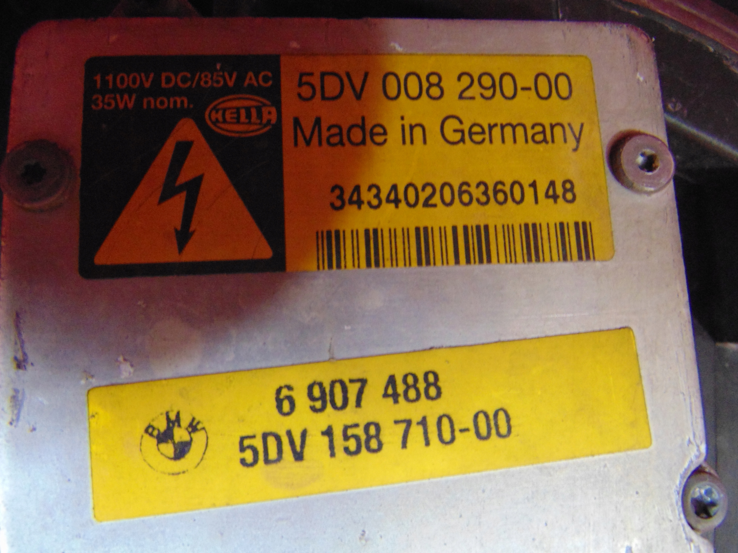 BMW 7 E65 E66 light REFLEKTOR left front KSENON control unit KPL EUROPA