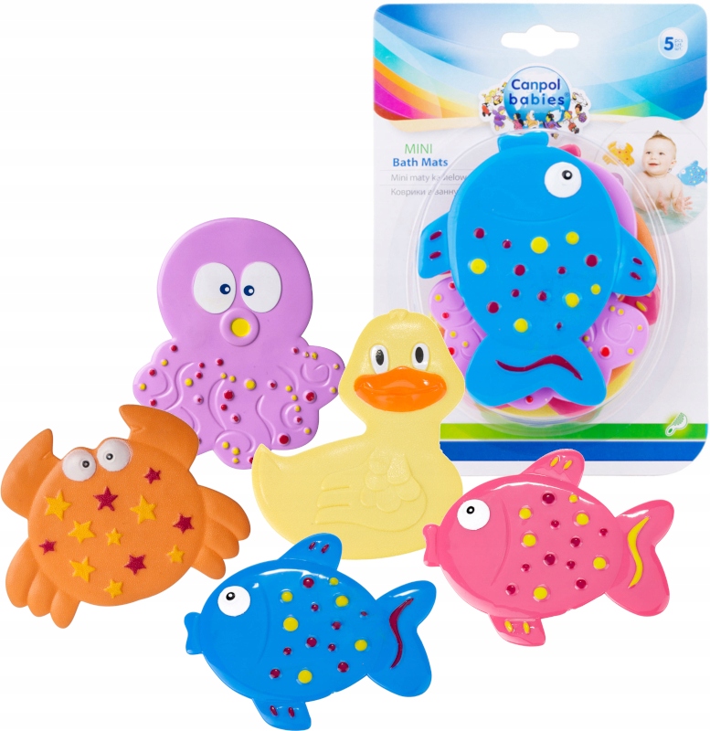 CANPOL BABIES ZESTAW MINI MATY DO KĄPIELI 5 SZT.