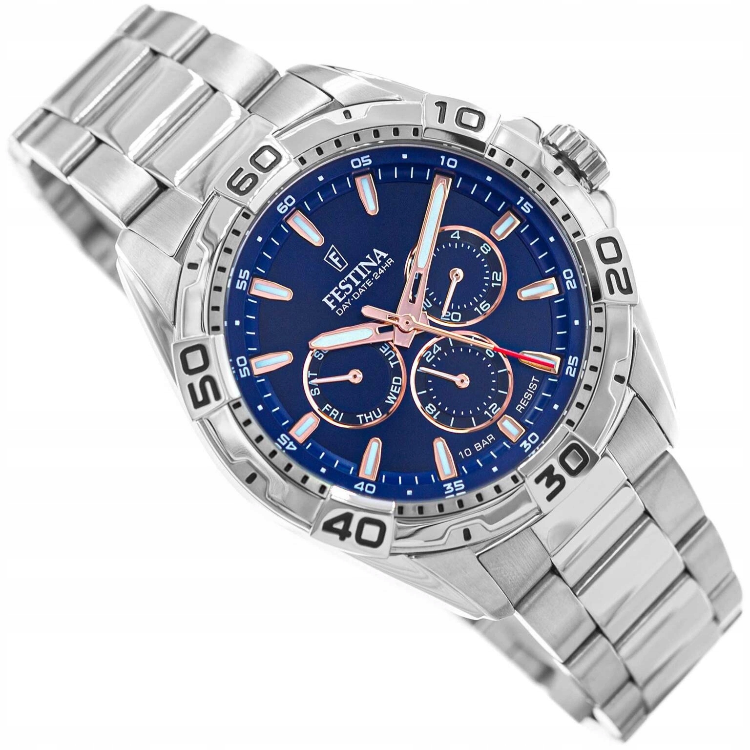 Pánské Hodinky Festina F20623/2 Multifunction 100 M Na Náramku Datumovka