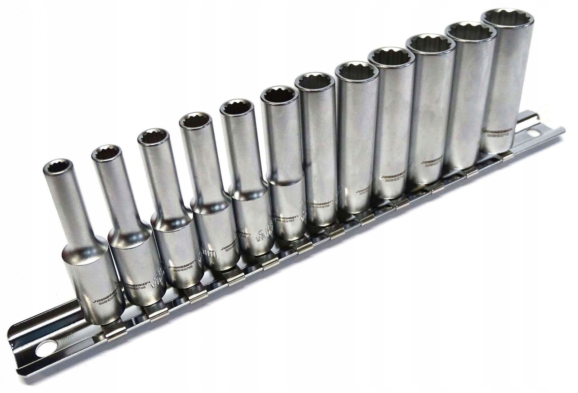 Nasadki Dwunastokątne Długie 4-13mm 1/4' Jonnesway