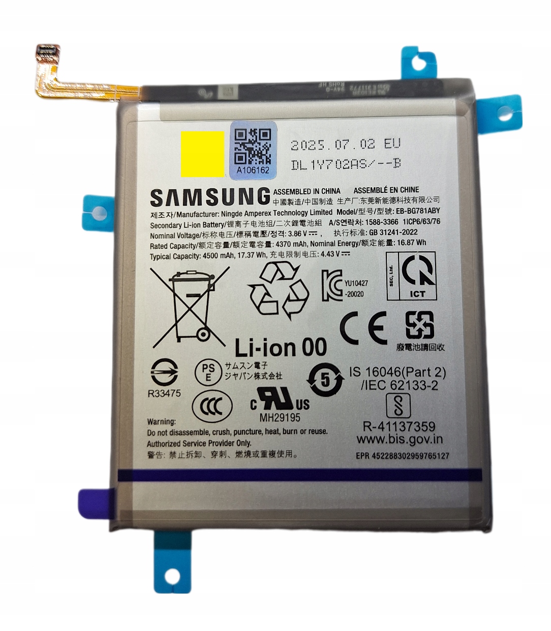 Oryginalna Nowa Bateria Samsung S20 Fe A52 A52S EB-BG781ABY
