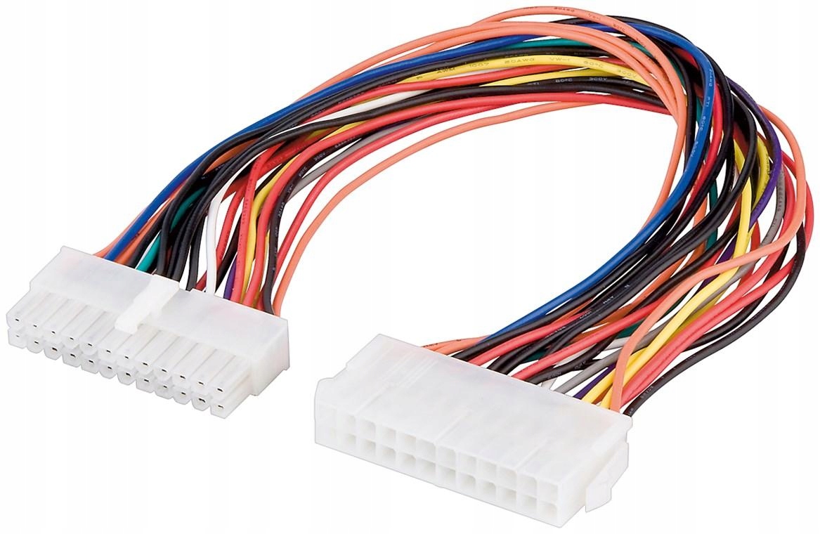 Premiumcord Wewnętrzny kabel zasilający 24-pinowy, przedłużacz 25 cm do zas
