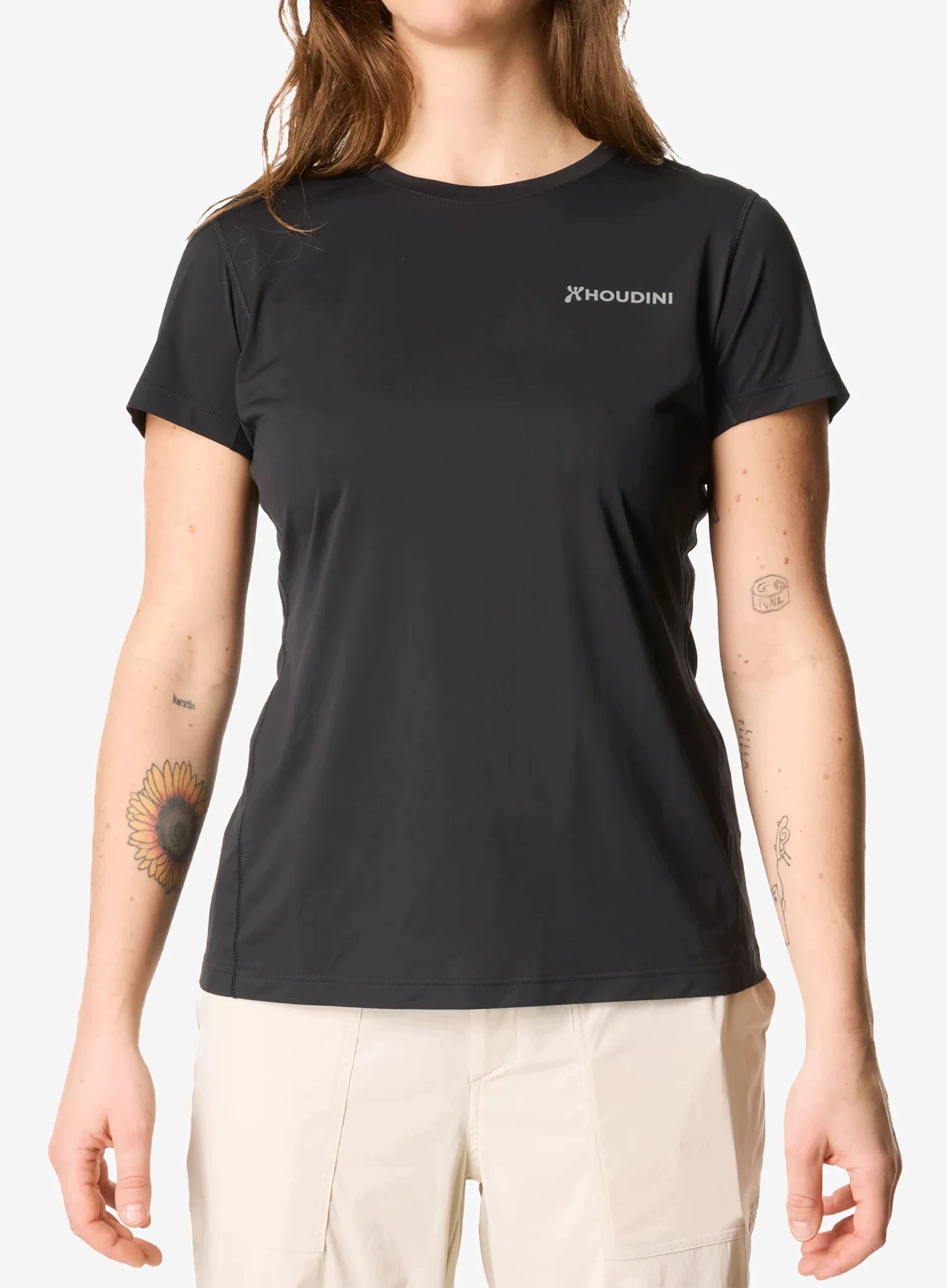 Dámské rychleschnoucí tričko Houdini Pace Air Message Tee true black L