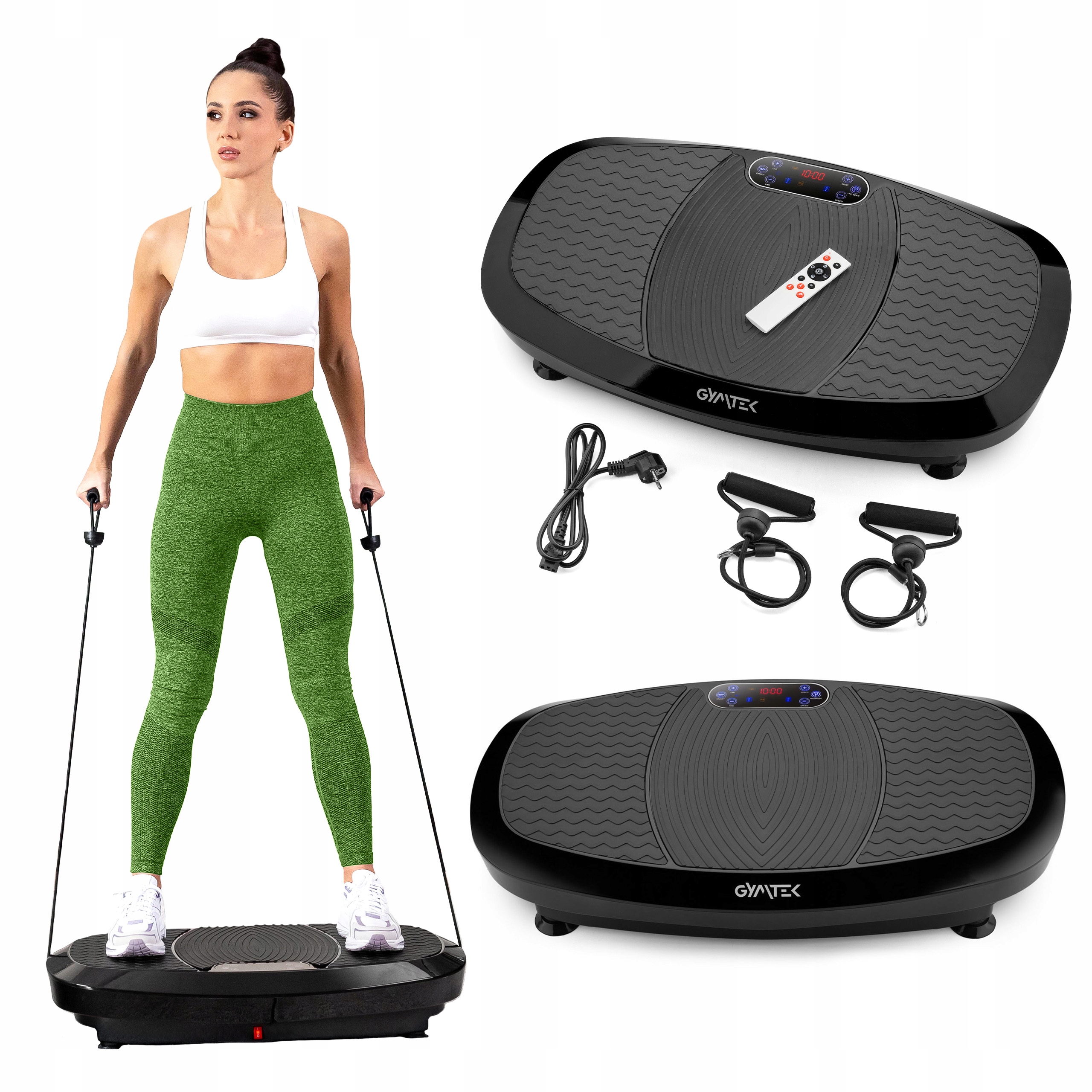 Platforma Wibracyjna Wibrująca Masażer 3D Fitness Z Linkami XP750 Gymtek