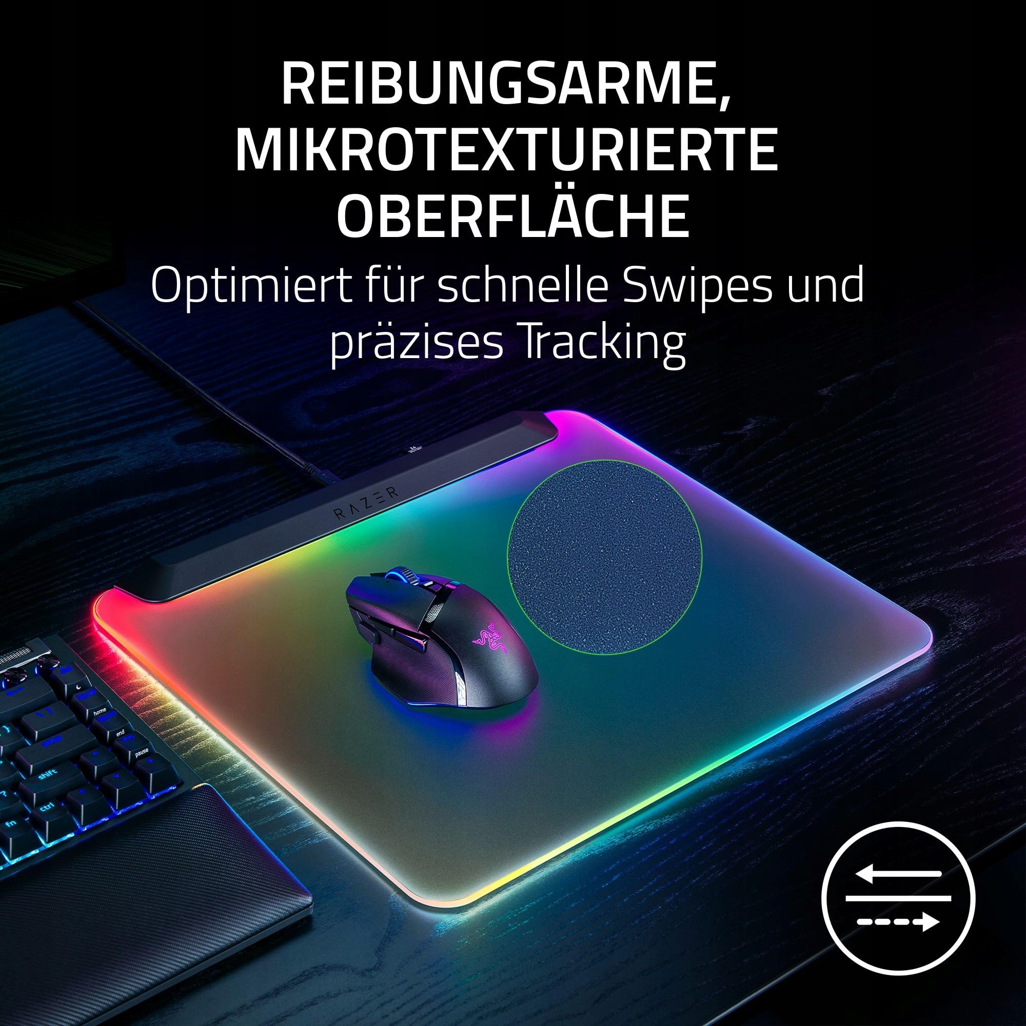 RAZER Firefly V2 Pro Podkładka Gamingowa RGB USB-C 15 Stref LED Czarna — miniatura 7