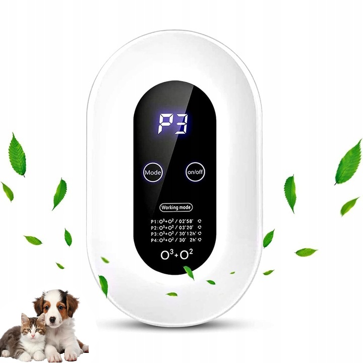Neutralizator Zapachów Ozonowy 100mg/h 99,9% Bakterii 5W 40m² Czyszczenie