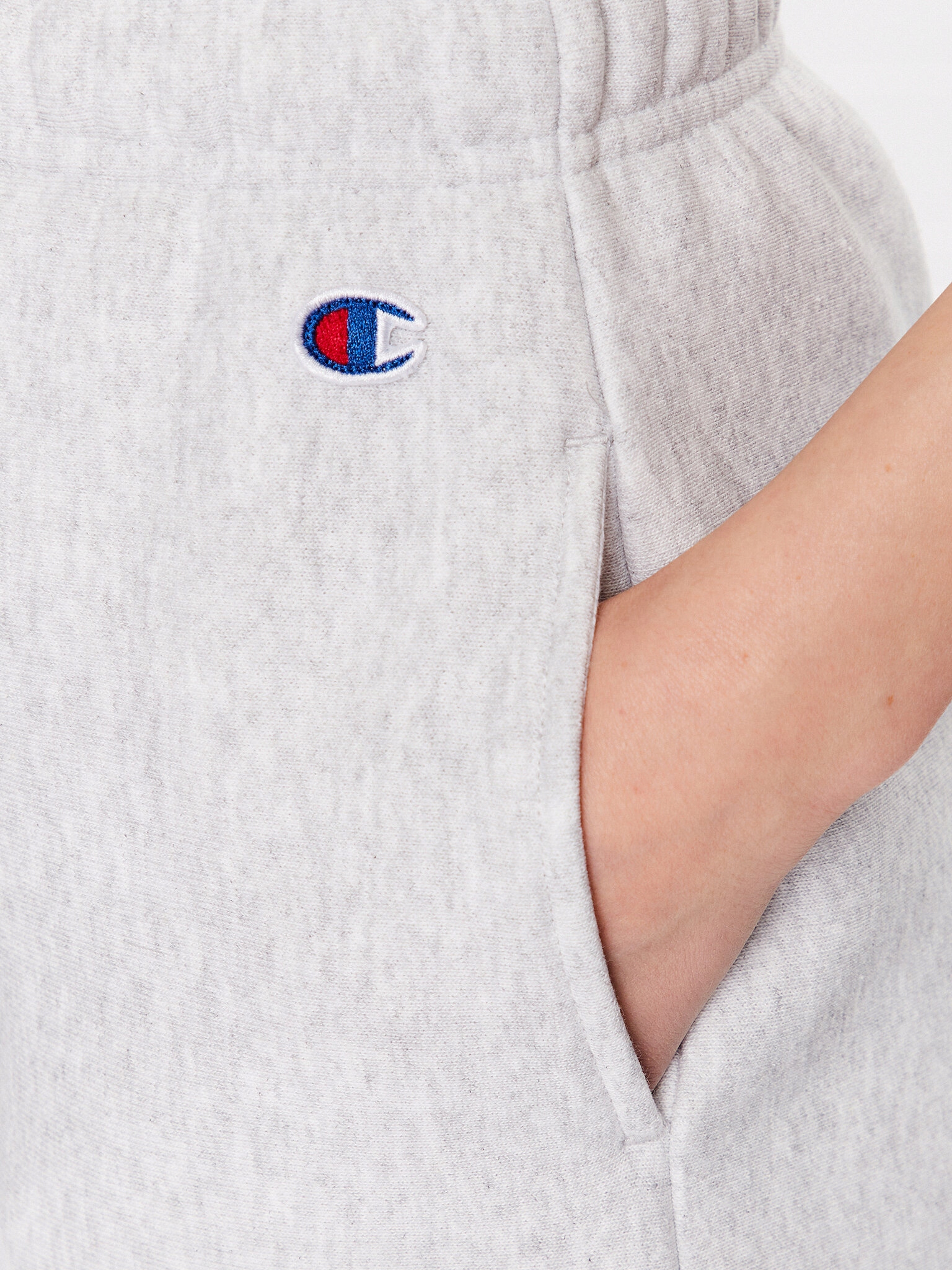 Champion Szorty sportowe Minimal Reverse Weave 116247 Szary Regular Fit