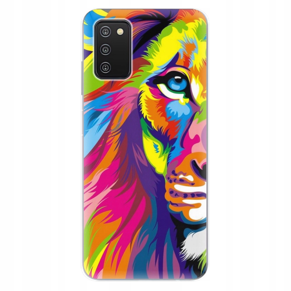 Silikonowe etui iSaprio Rainbow Lion do Samsung Galaxy A03s