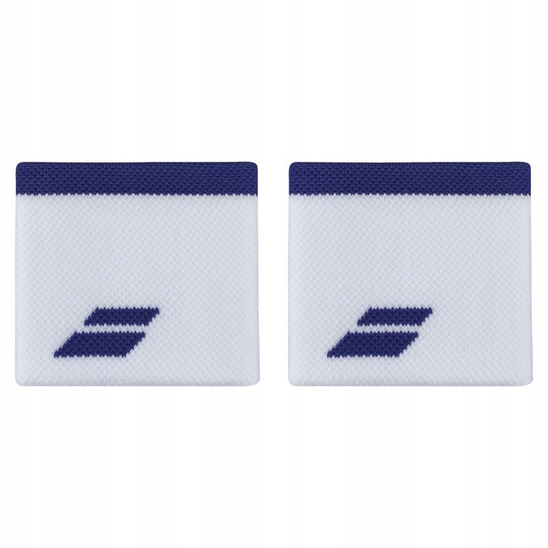 Frotki Na Rękę Babolat Logo Wristband White/sodalite Blue 2SZT