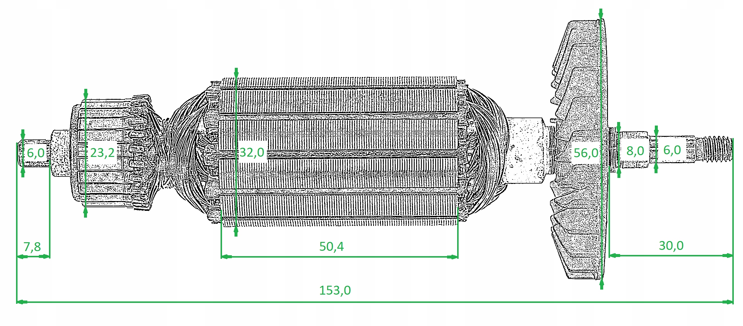 Wirnik szlifierki kątowej Hitachi G13SR3 Kod producenta 1533004