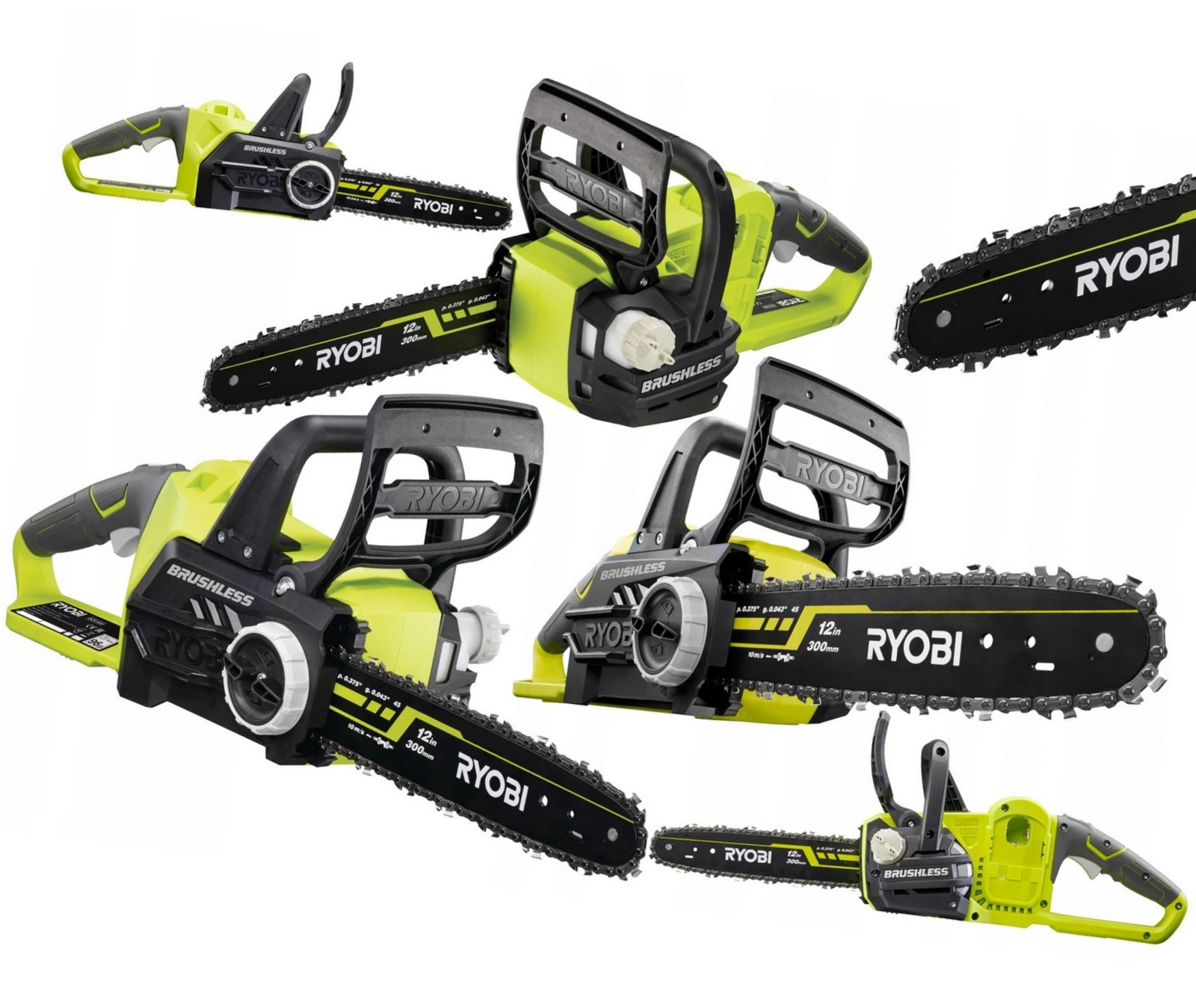 RYOBI AKUM PILARKA BEZSZCZOTKOWA PIŁA ŁAŃCUCHOWA GAŁĘZIÓWKA18V 30Cm OCS1830