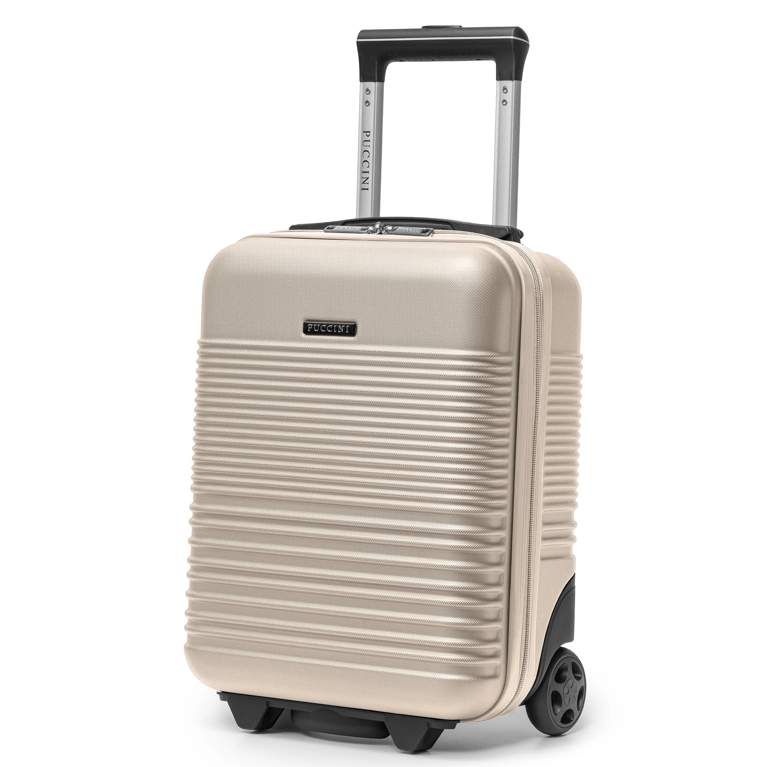 Puccini Walizka Kabinowa Mała Ryanair Wizzair Na Kółkach Beżowa ABS028D-6A