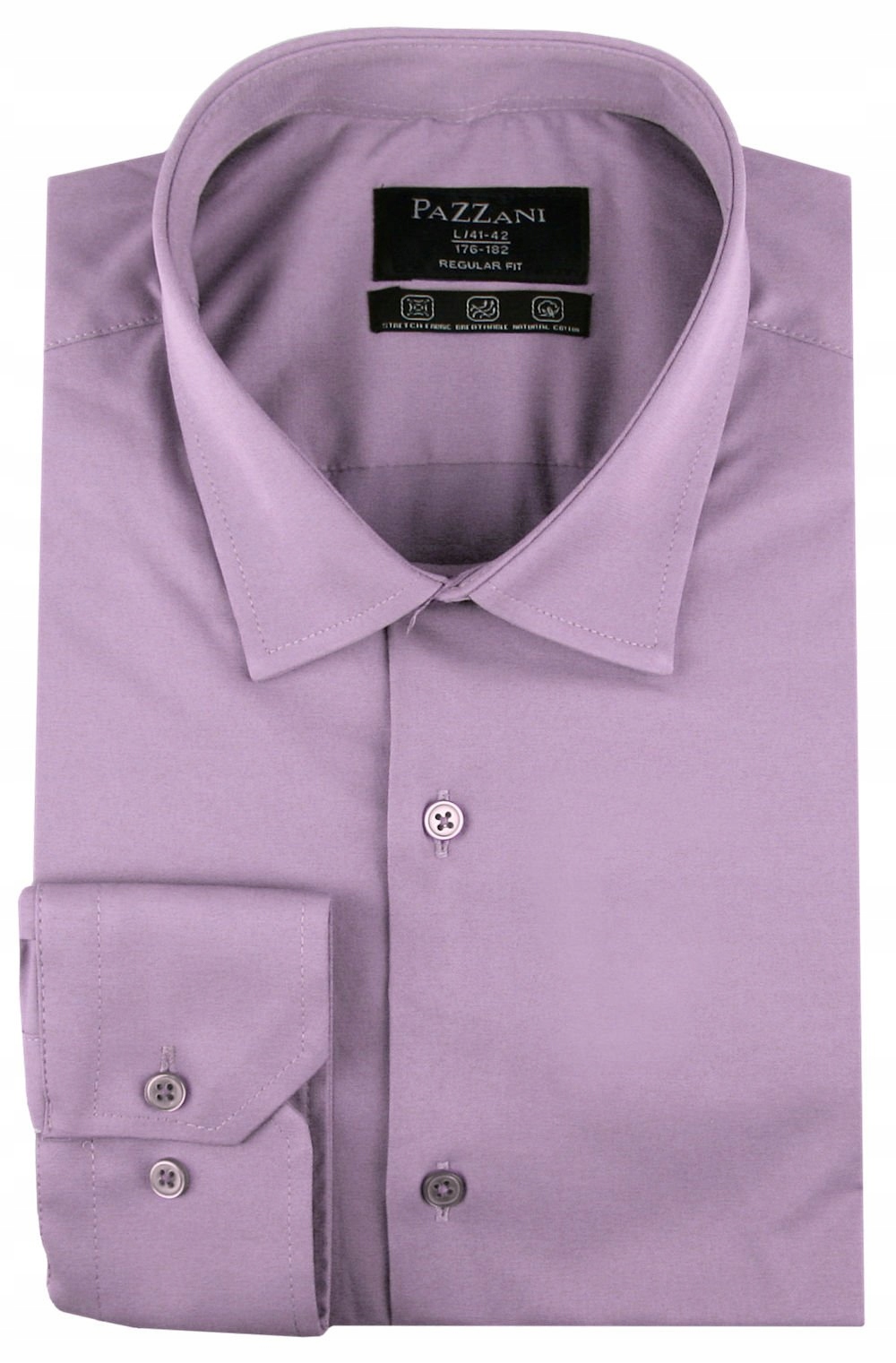 Jednobarevná bavlněná košile s jednoduchým střihem Vřesová 40/176-182