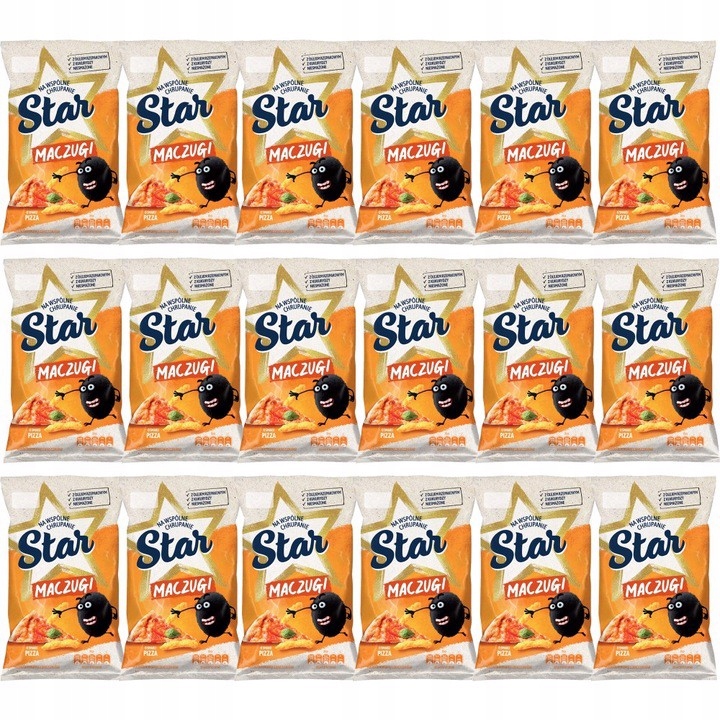 Star Kukuřičné křupky s příchutí pizzy 80 g x 18 kusů