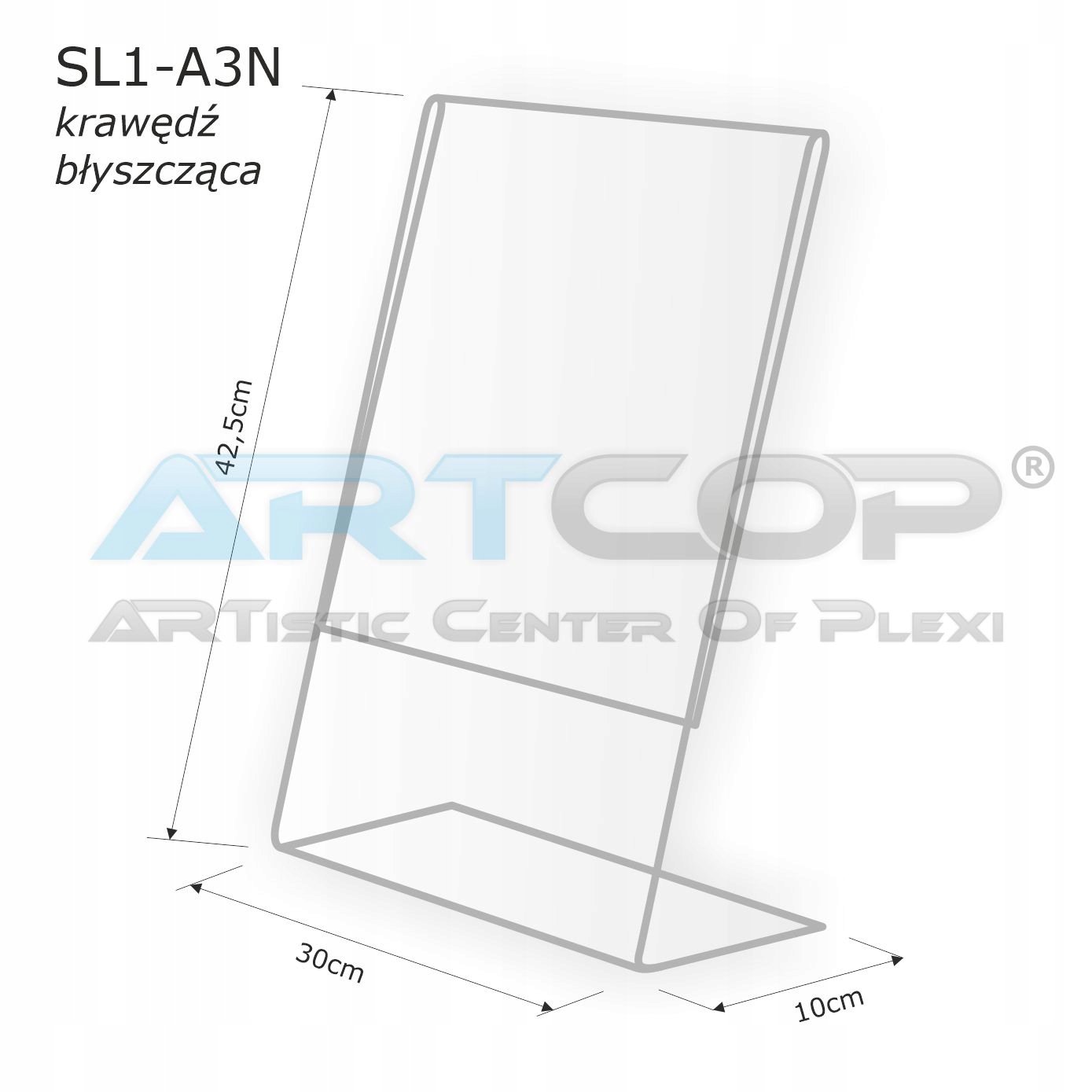 A3 Stojak typ L na opis Podstawka z PLEXI 3mm pion EAN (GTIN) 5904012561618