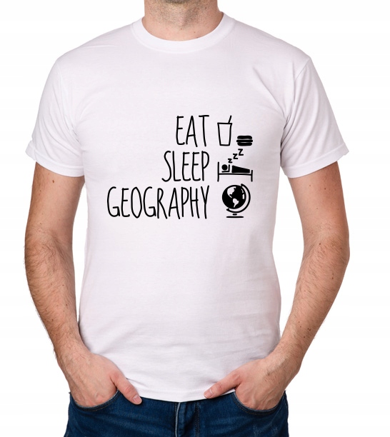 

koszulka Eat Sleep Geography prezent