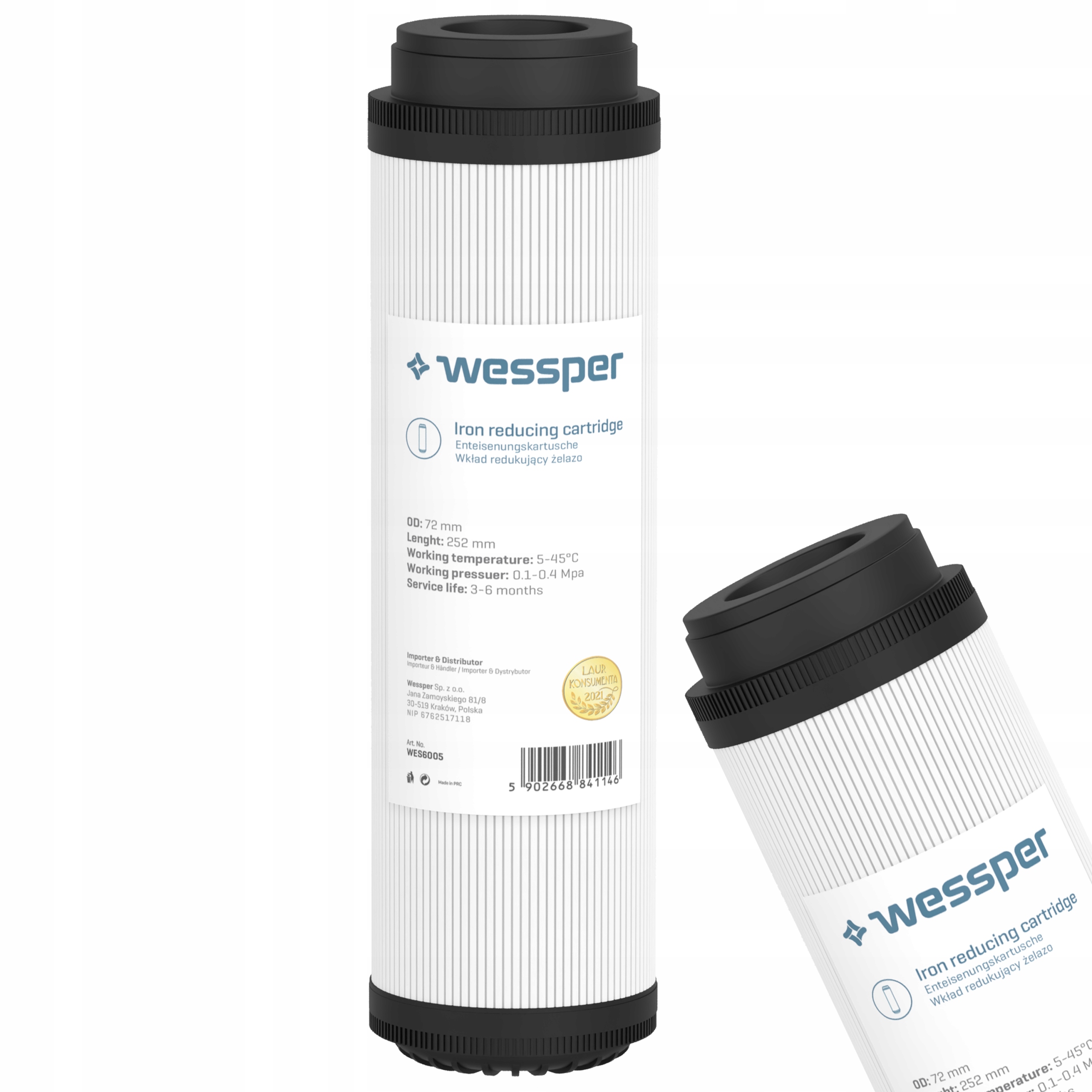 

Wessper Wkład Filtr Odżelaziający 10 Calowy
