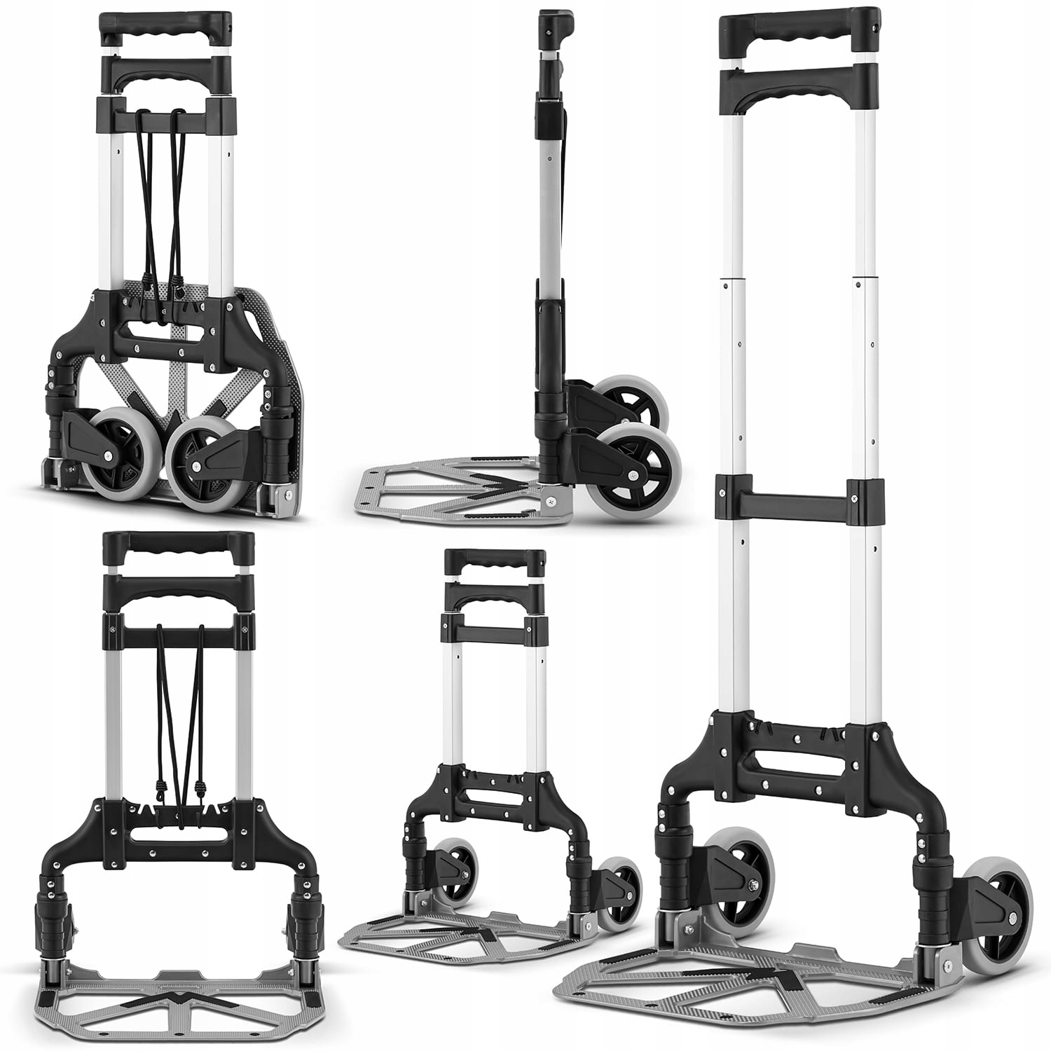 Přepravní ruční vozík hliníkový skládací plochý mlynářský stroj HP-LH02-70