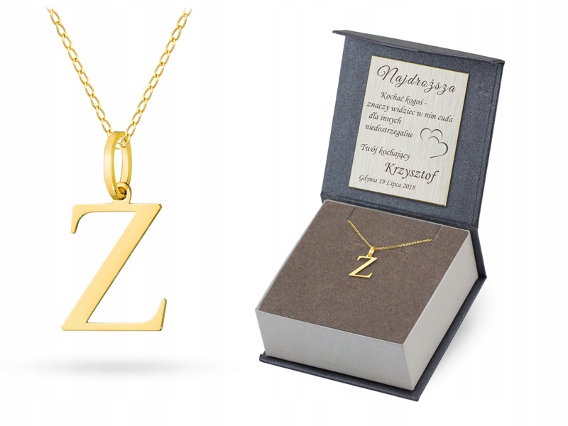Zlatý Řetízek s přívěskem pr. 585 Písmenko Z 14k
