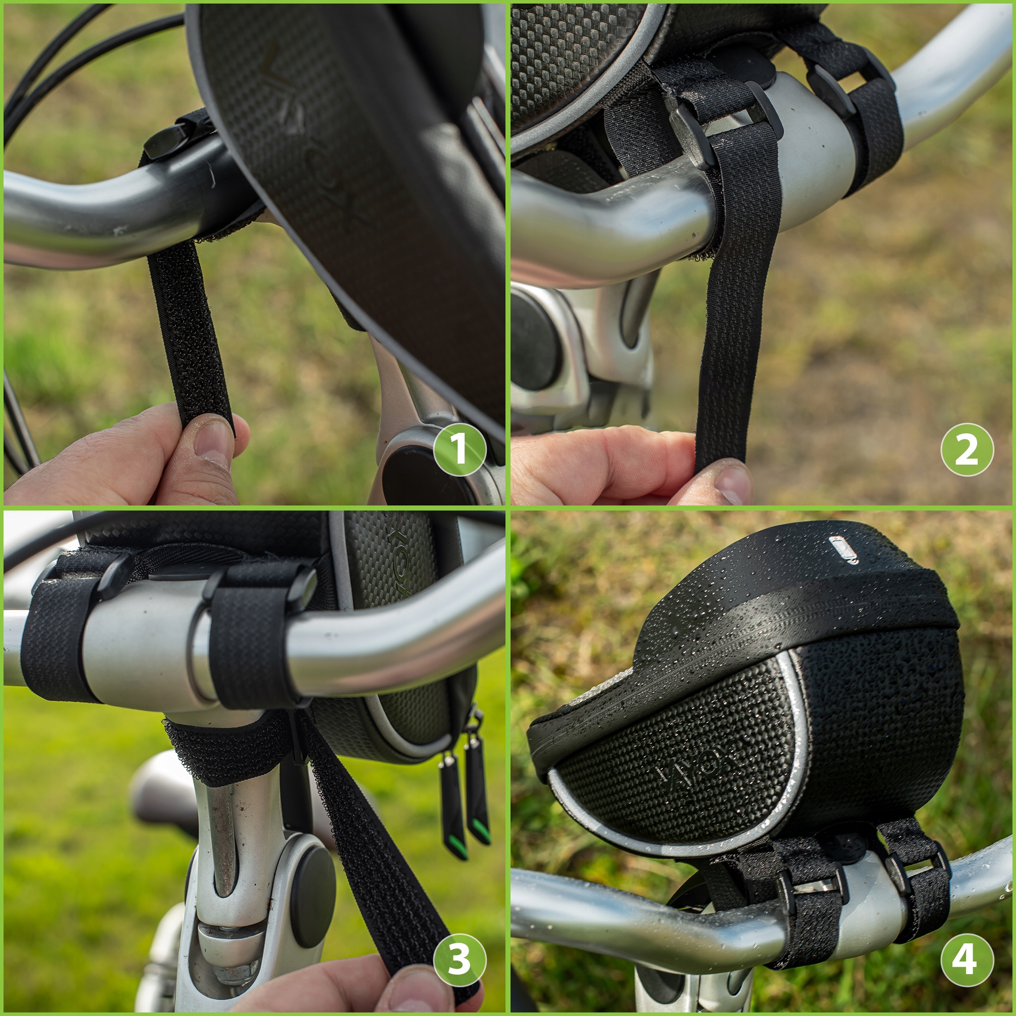 SAKWA ROWEROWA UCHWYT NA KIEROWNICE ETUI NA TELEFON WODOODPORNA VAYOX Zapięcie rzep