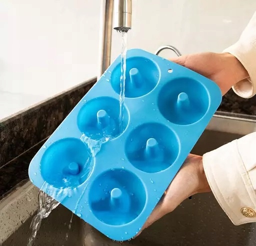 FORMA SILIKONOWA NA DONUTY OPONKI FOREMKA DO PĄCZKÓW PĄCZKI BABECZKI 6 Wysokość produktu 2.5 cm