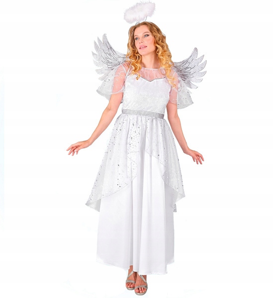 Kostým Anděl Šaty S Křídly A Aureolou L