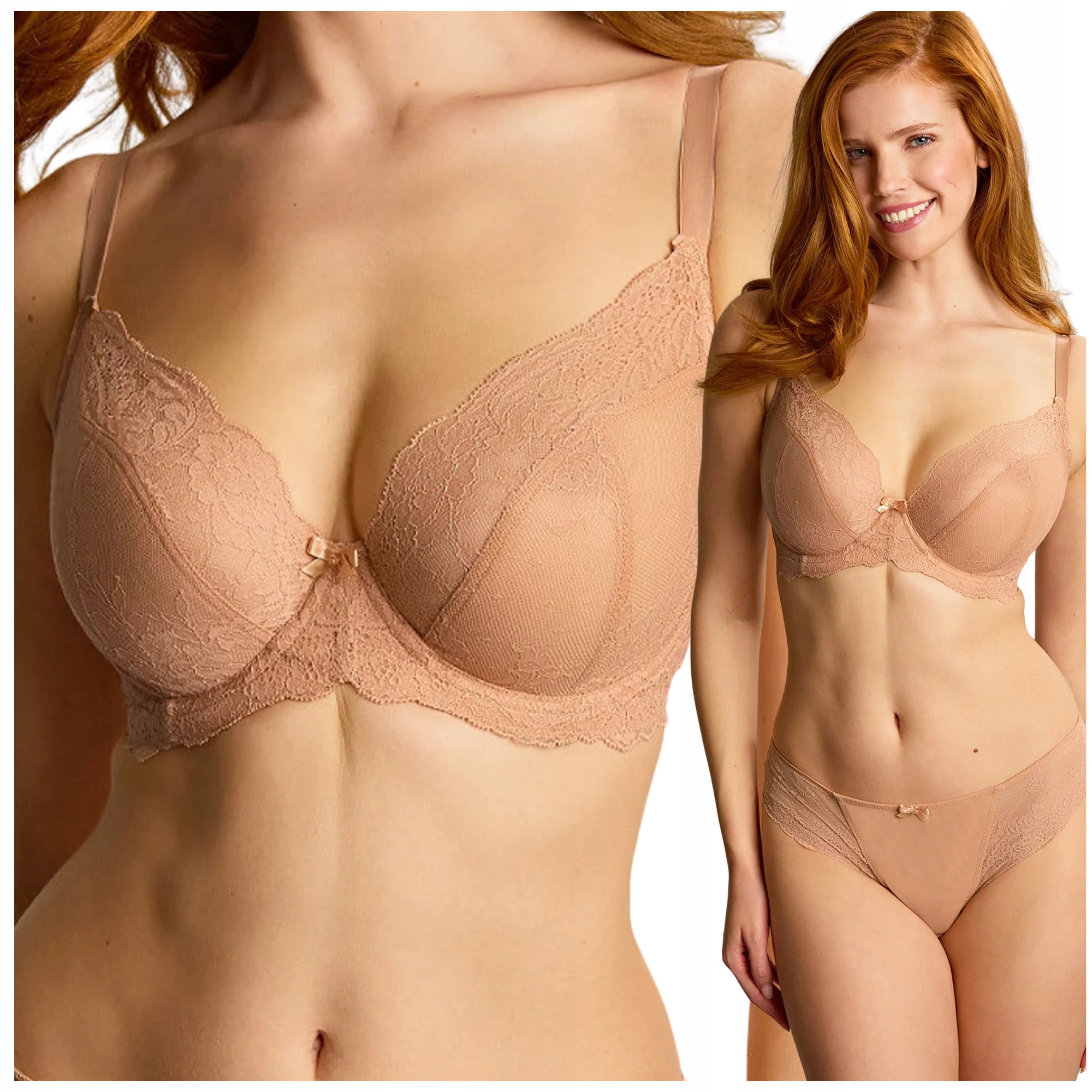 Měkká podprsenka s výstřihem a krajkou Panache Ana Plunge 30G/65I