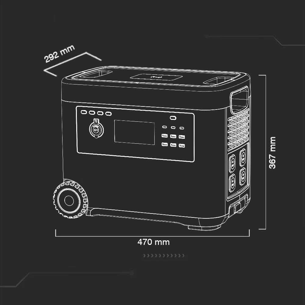 Магазин банку енергії V-TAC Powerbank 2016Wh 2000W Rodzaj power bank