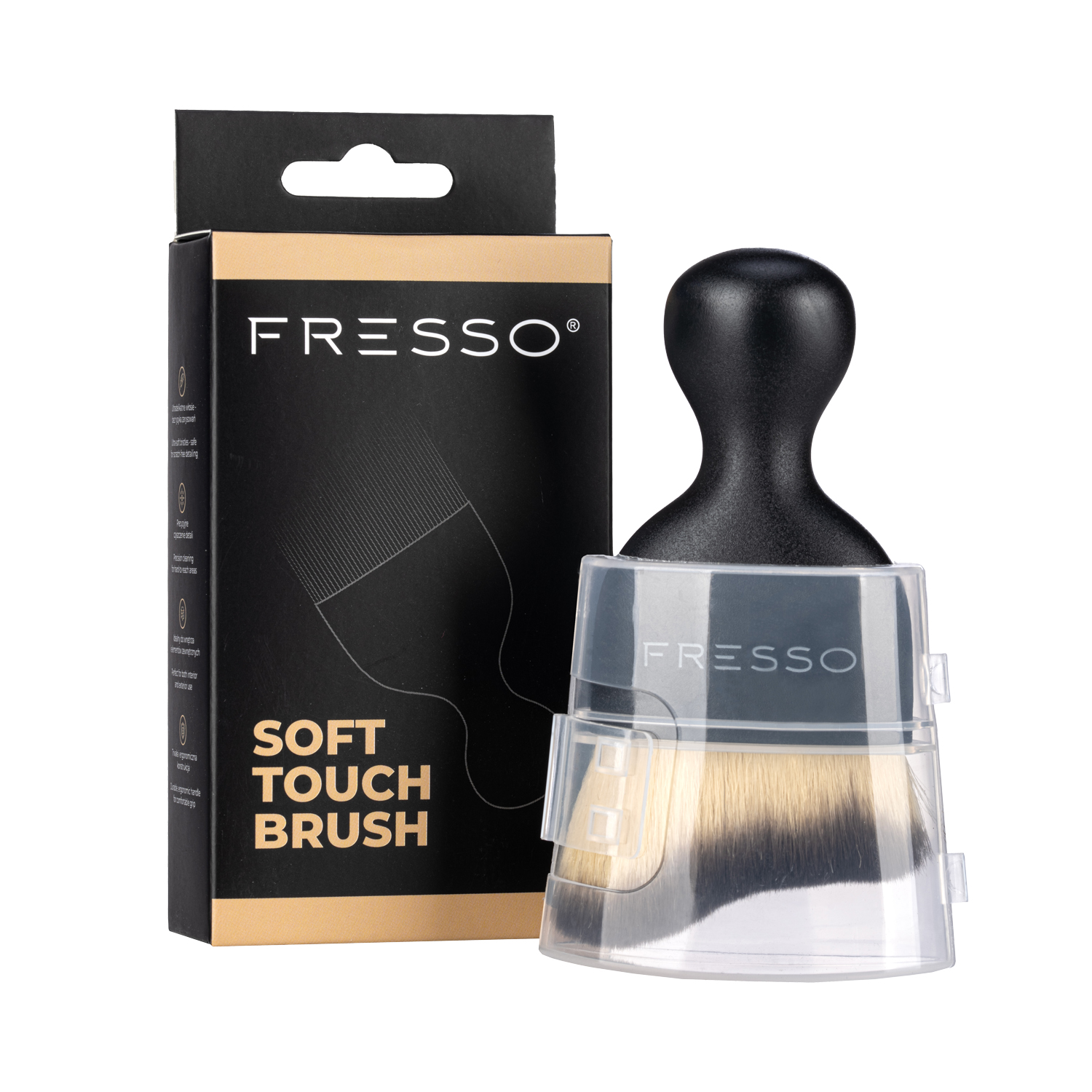 Fresso Soft Touch Brush kompaktowy pędzelek detailingowy miękkie włosie