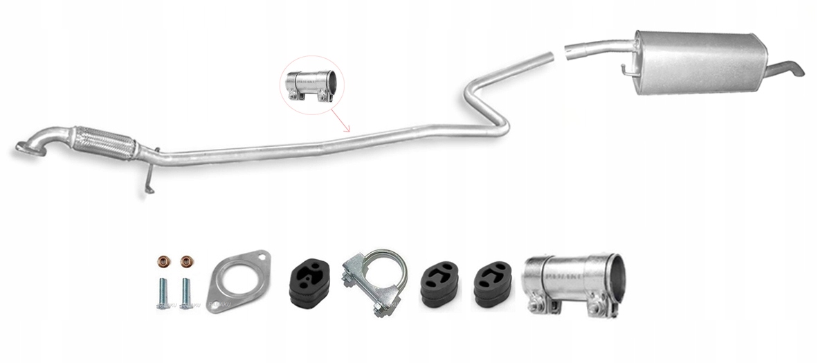 08.597 08.668 - FORD FUSION 1.2 1.4 2002-2012 ГЛУШНИК ТРУБИ